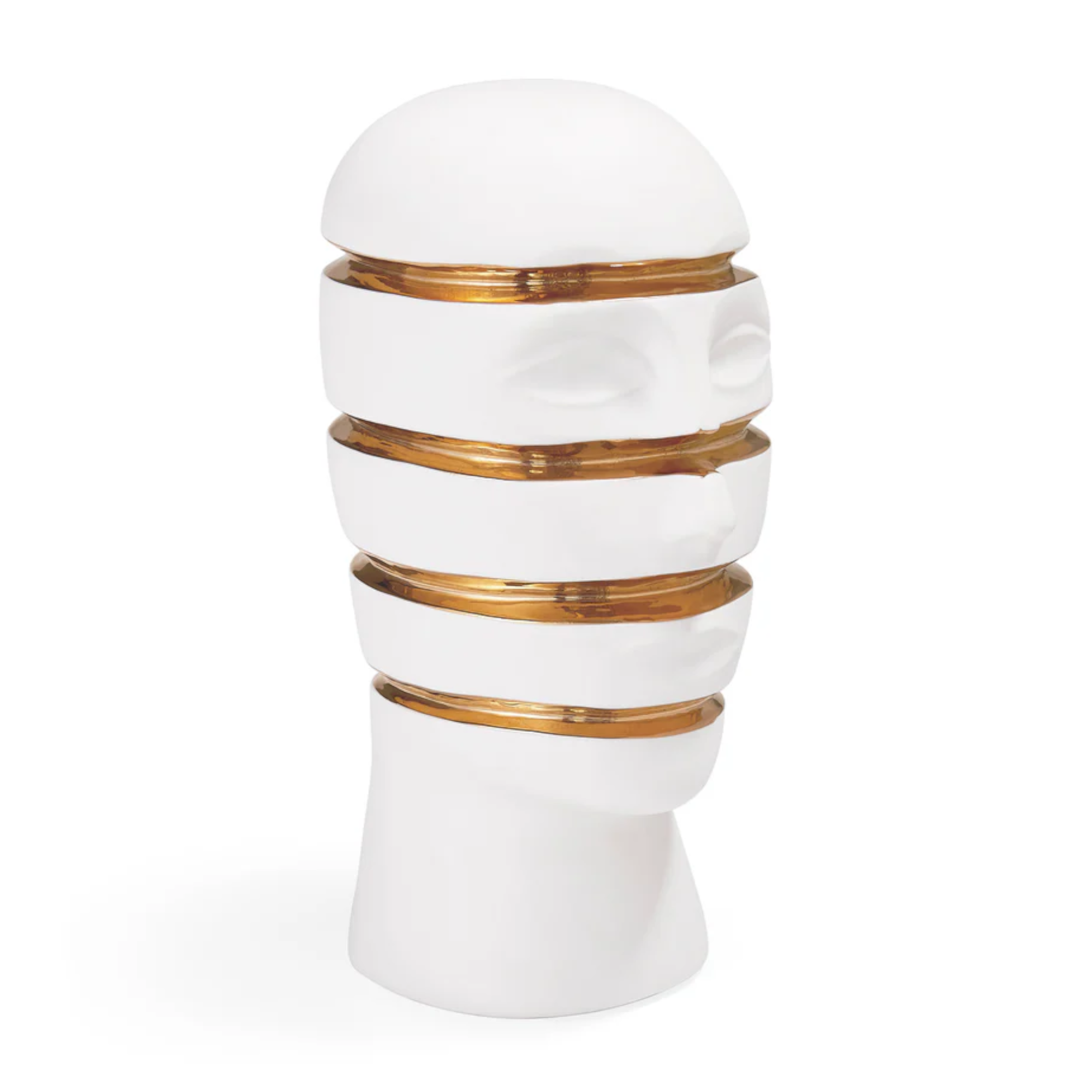Escultura ATLAS BUSTO REBANADO de porcelana