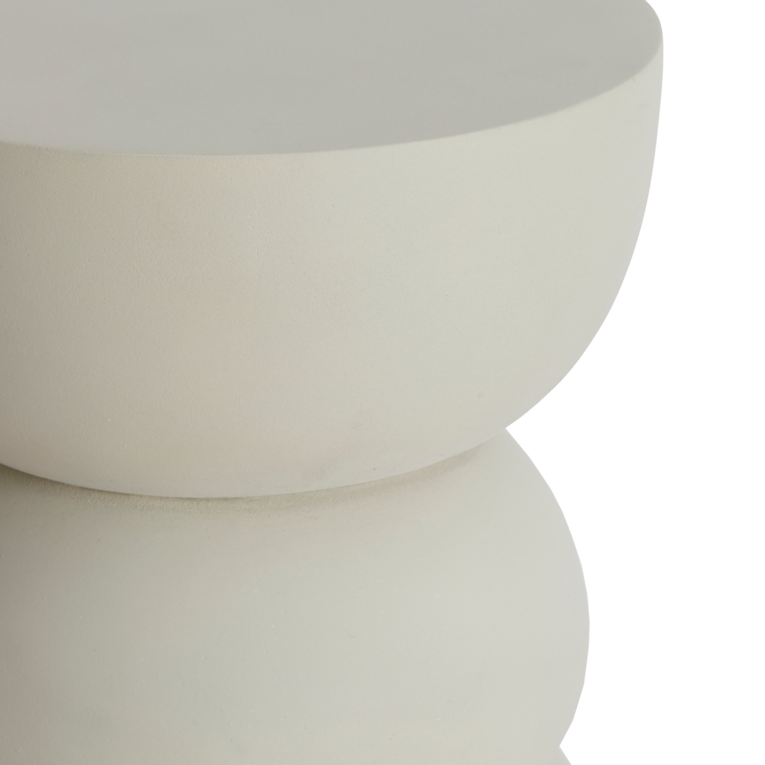 Beistelltisch AZALIO cremefarbend rund Nahaufnahme