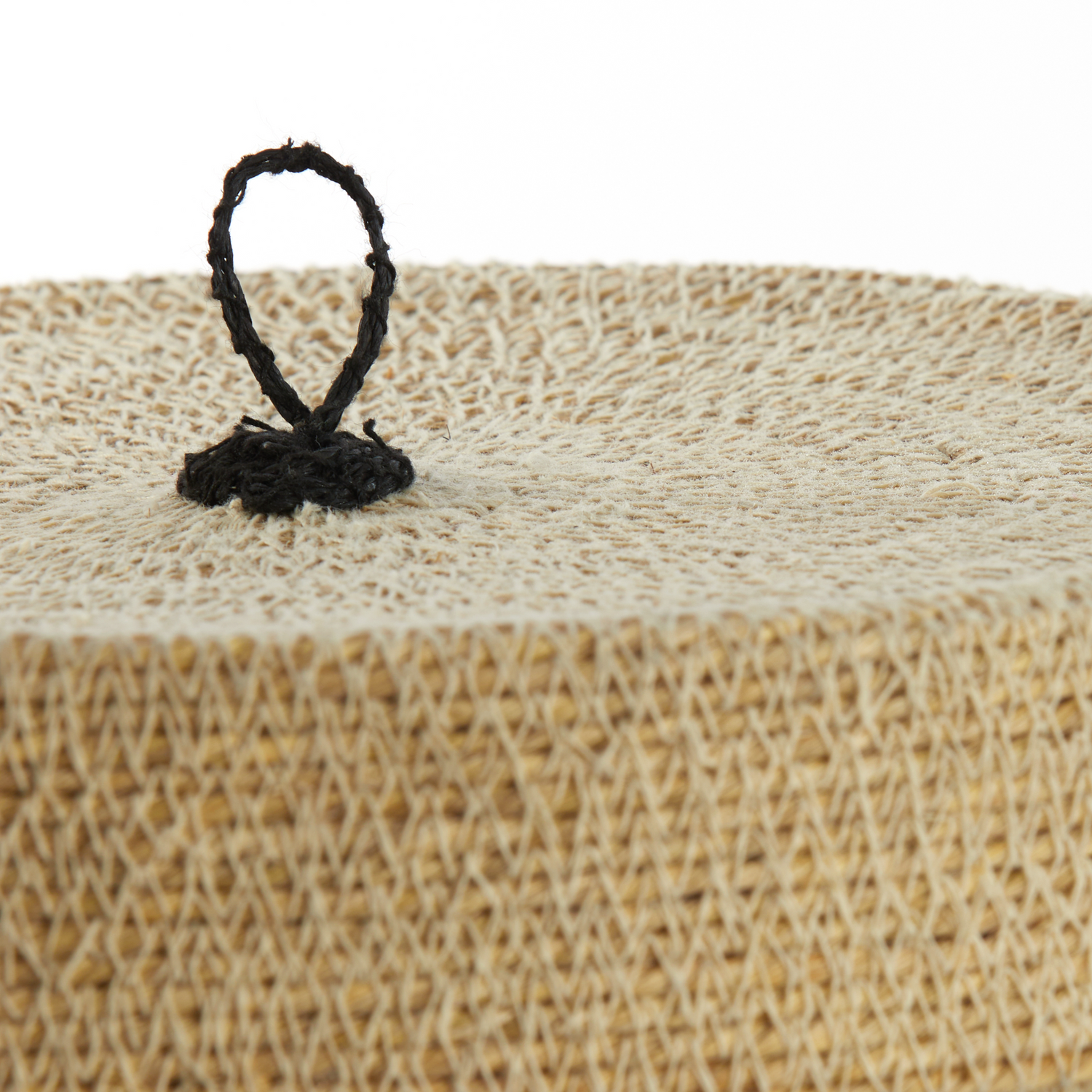 Baskets set of 2 with lid BELLAGIO, cream/black Ø26x45+Ø33x52cm