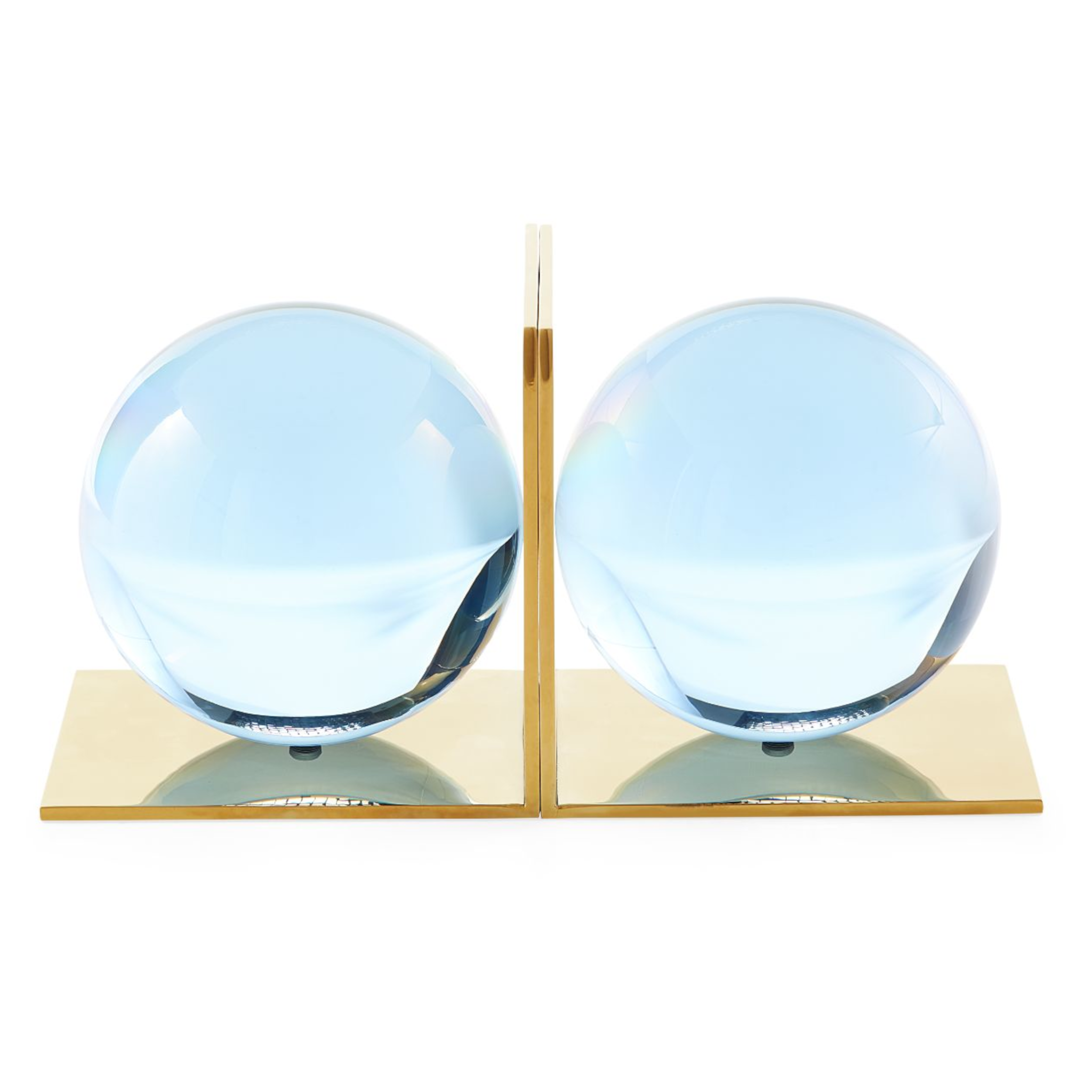 Sujetalibros GLOBO azul + latón