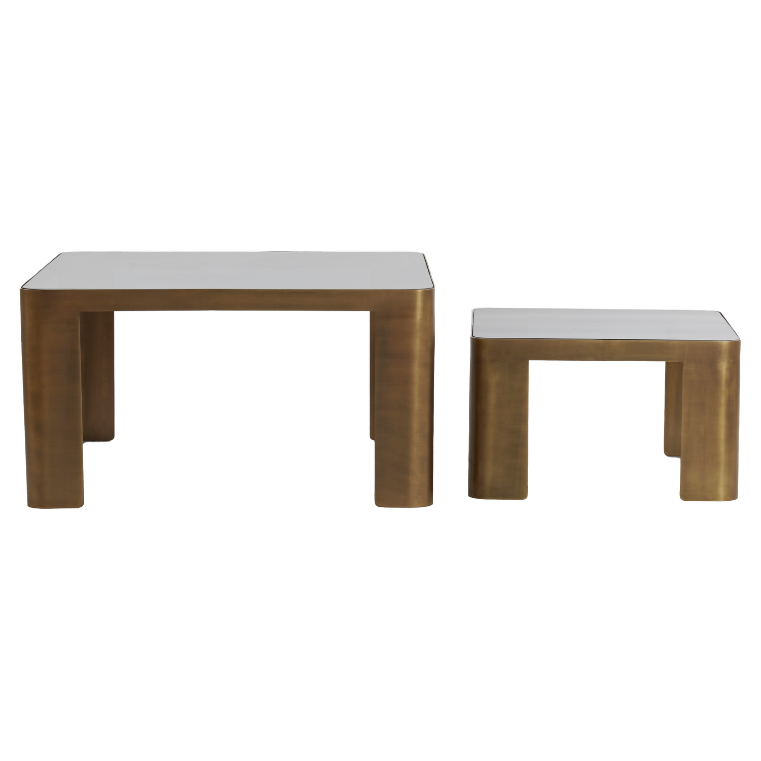 Couchtisch OXE in antiker Bronze mit Rauchglas von Light & Living