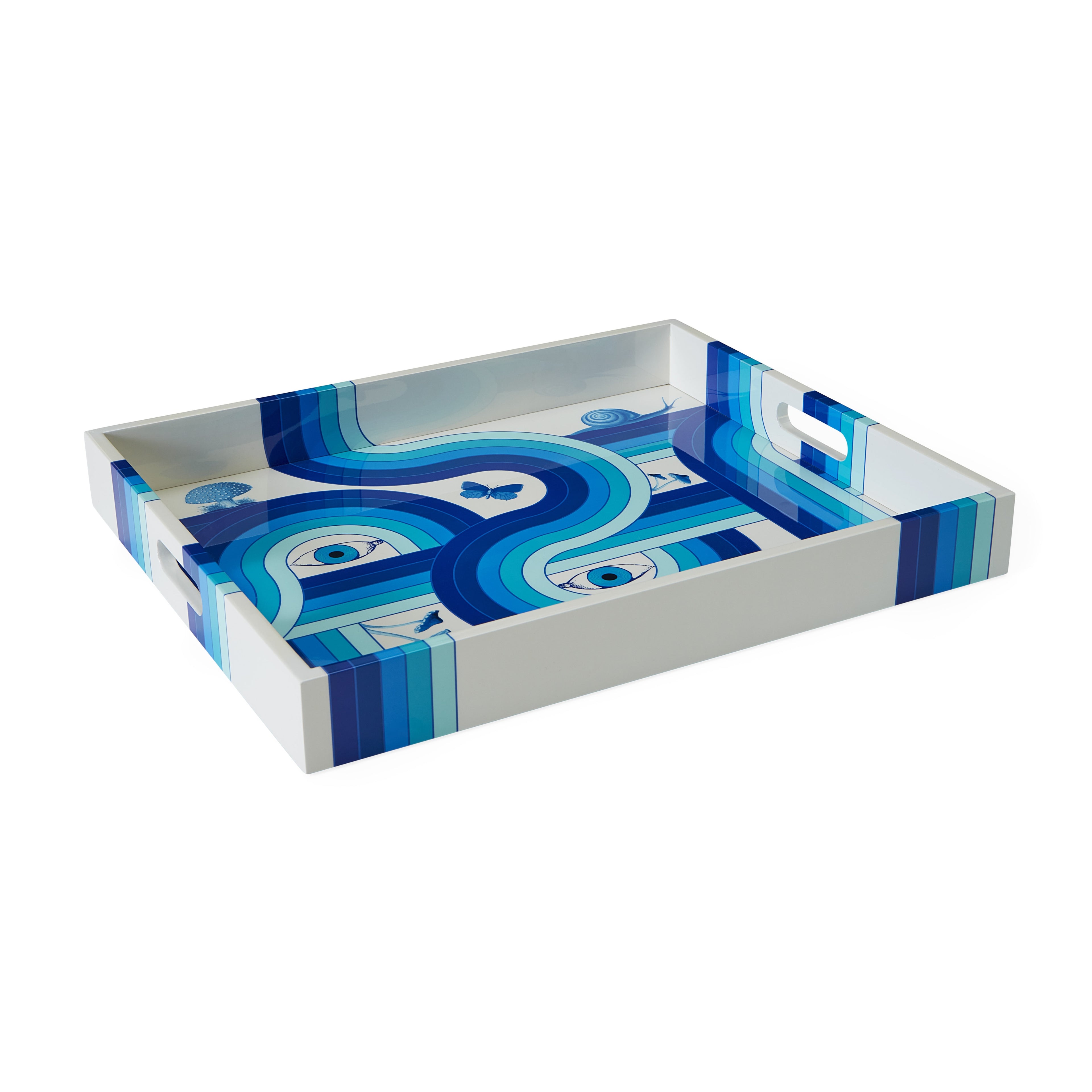 Jonathan Adler – Druggist Tablett | Design-Lacktablett mit Third-Eye-Motiv