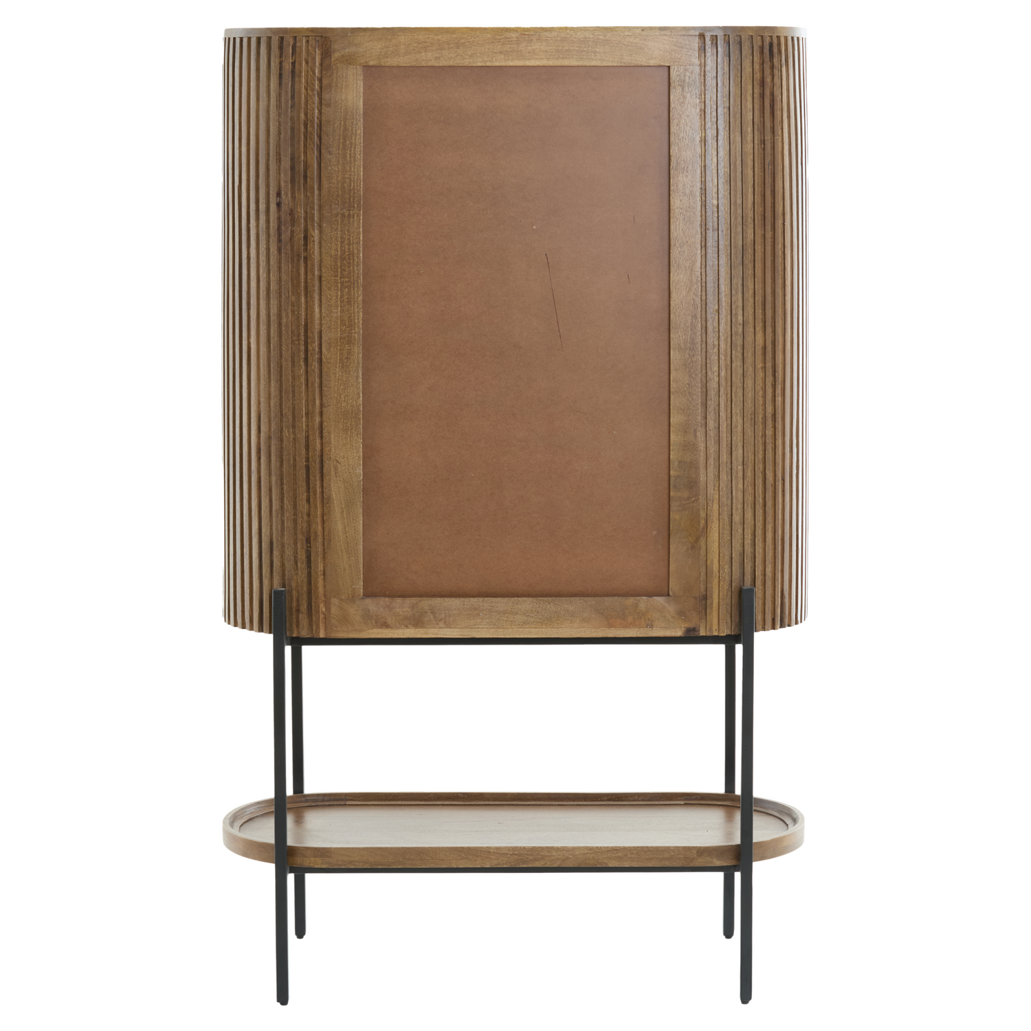 Massiver Holzschrank 100x40x165cm im Industrial-Stil