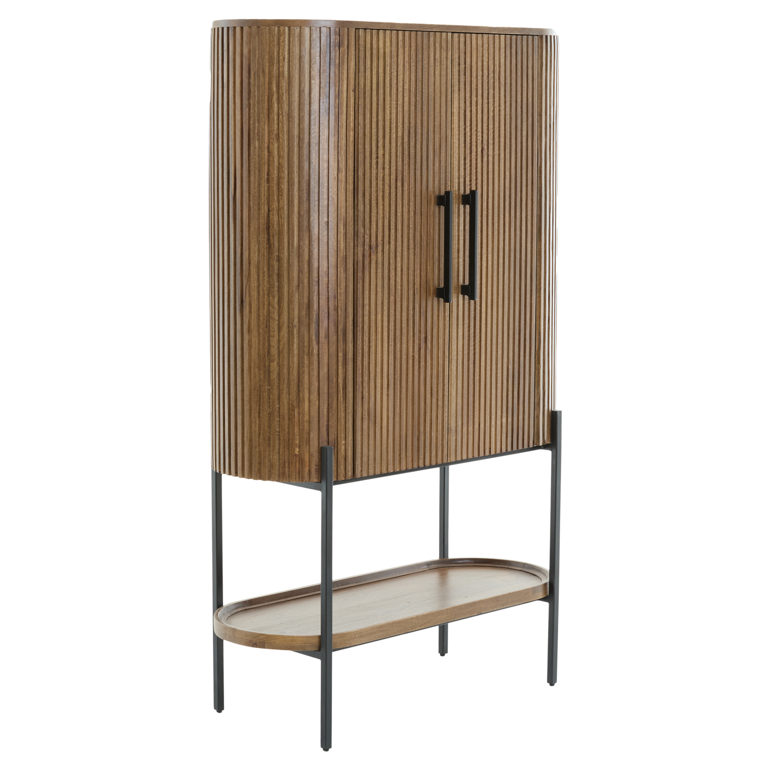 Schrank DUMOSI XL aus Mangoholz in Dunkelbraun von Light & Living