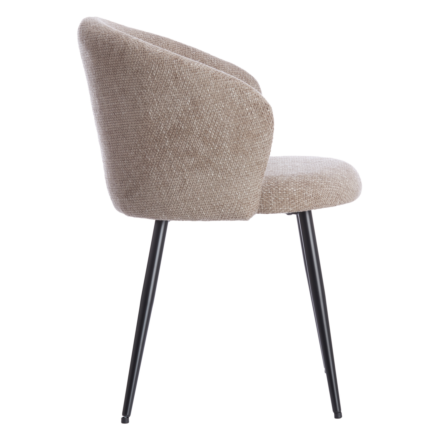 Esszimmerstuhl RADJA mit Metallbeinen (Seitenansicht)