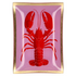 Glasteller mit Hummer-Motiv von GiftCompany in Rosa/Rot