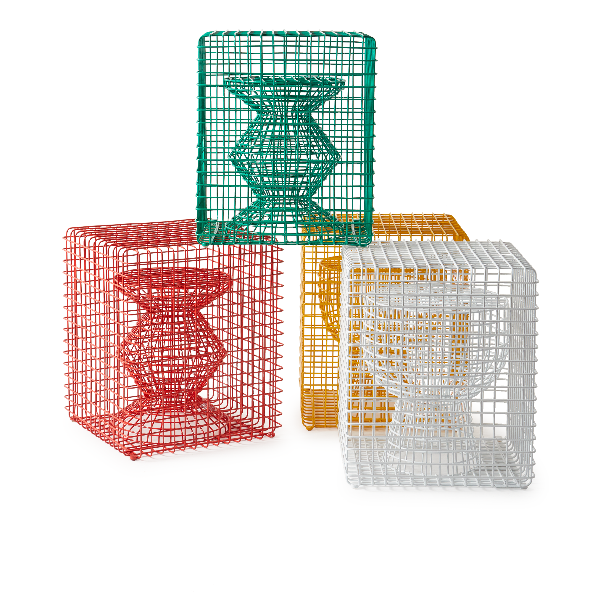 Metallhocker Wire Zig Zag von Pols Potten