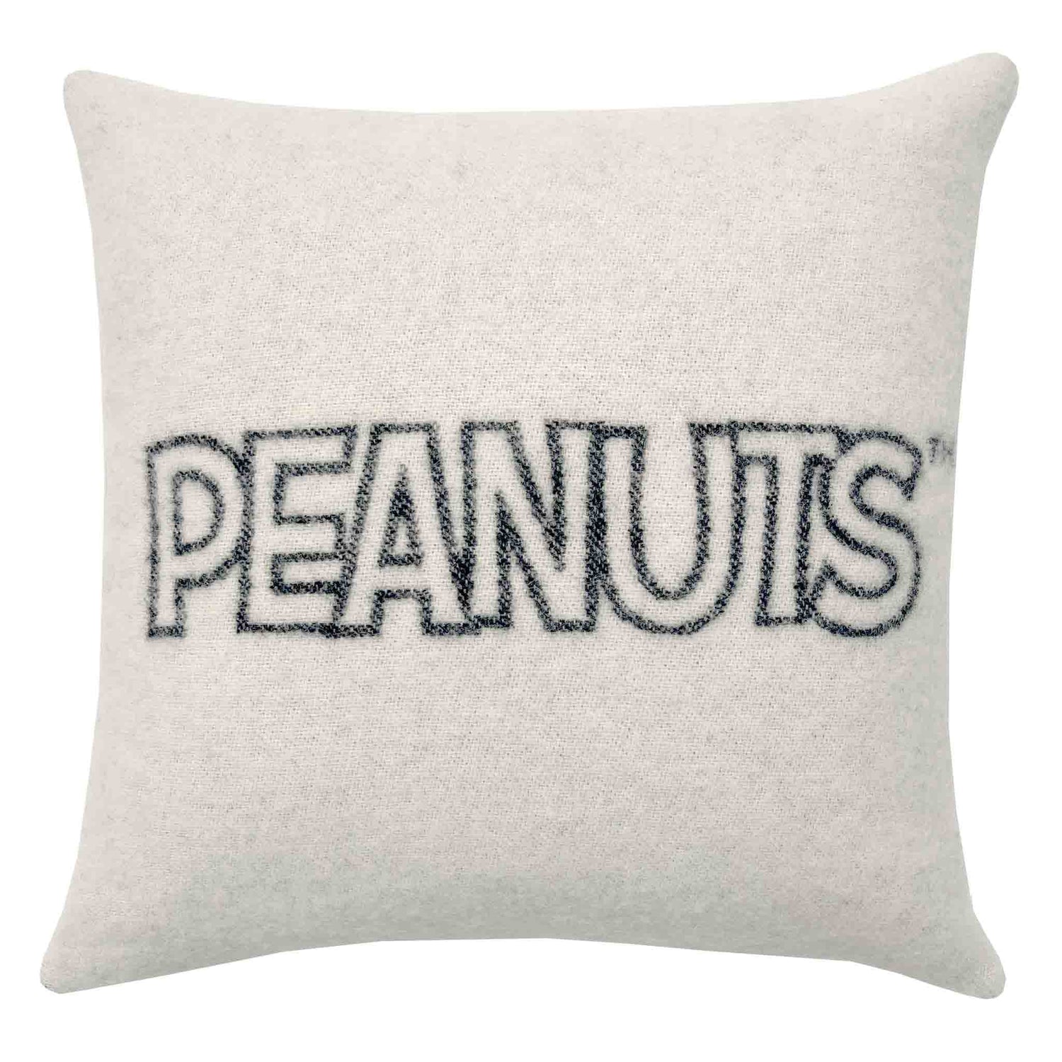 Kissen von Maison Deux aus Wolle mit Peanuts-Aufdruck