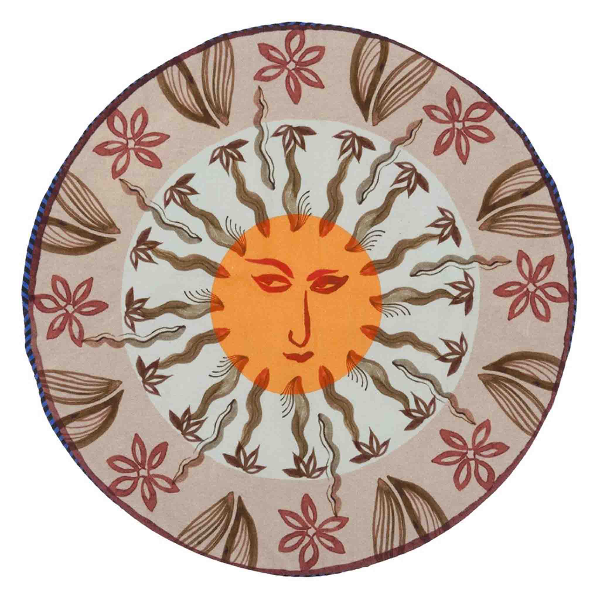 ZENITH Kissen im Design von Christian Lacroix - Rückseite des Kissens mit gelber Sonne