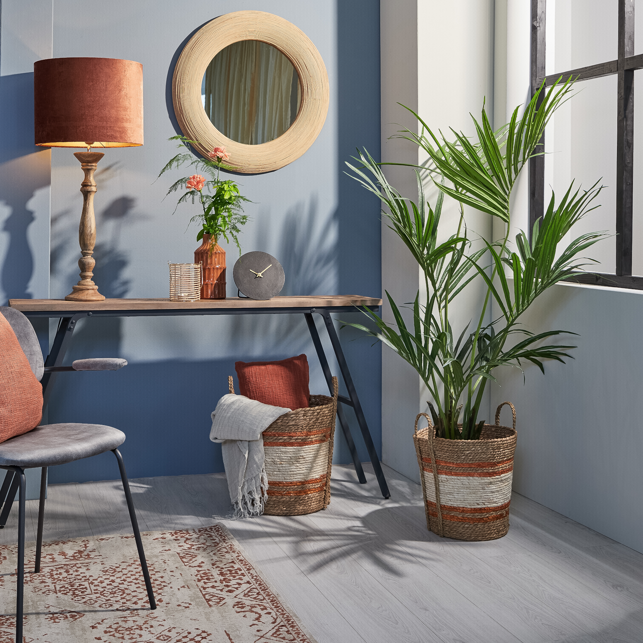 Geflochtener Korb Gameiro von Light & Living – natürlicher Look mit leichter Textur, ideal als dekoratives und praktisches Wohnaccessoire