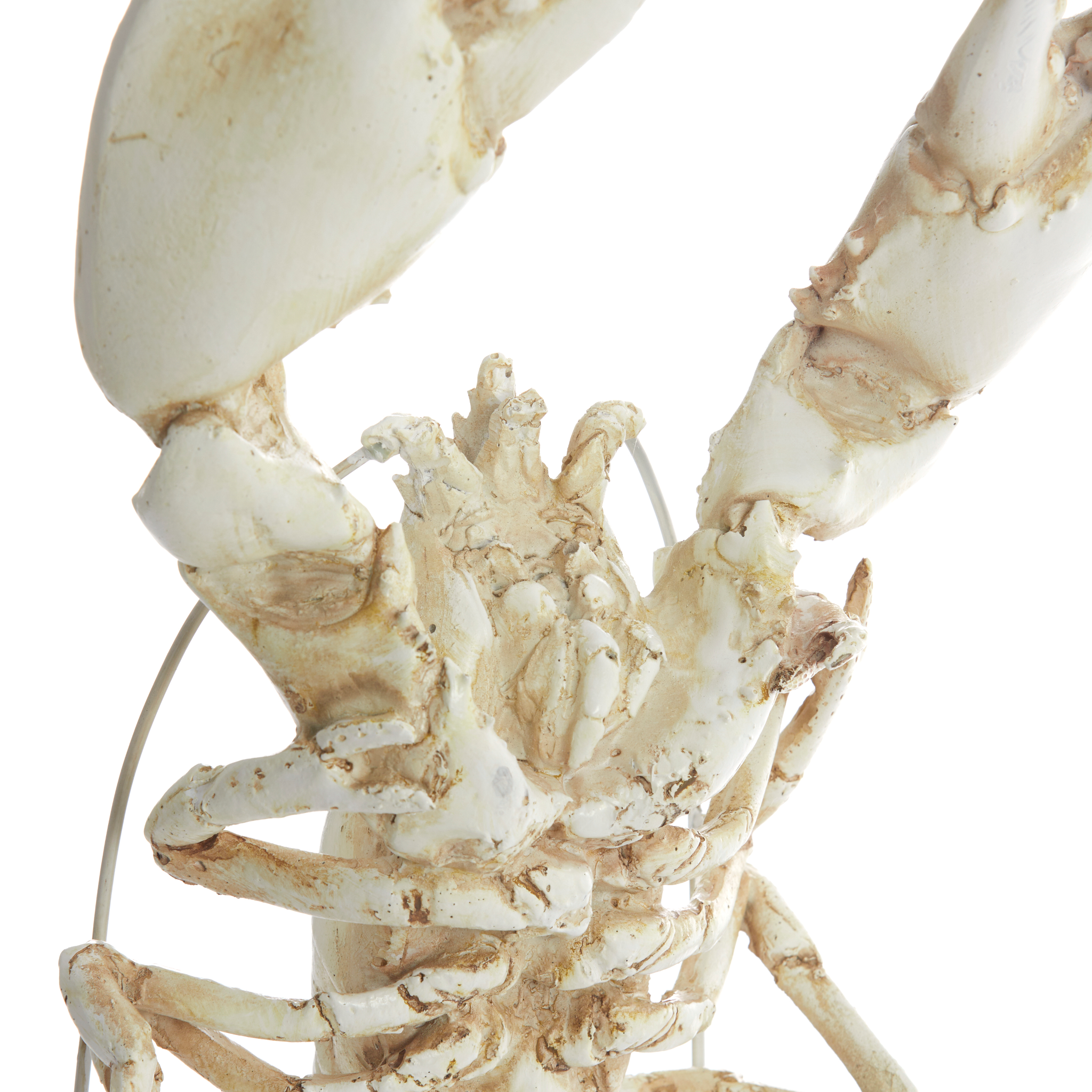 Detailreiche Lobster-Dekoration in gebrochenem Weiß