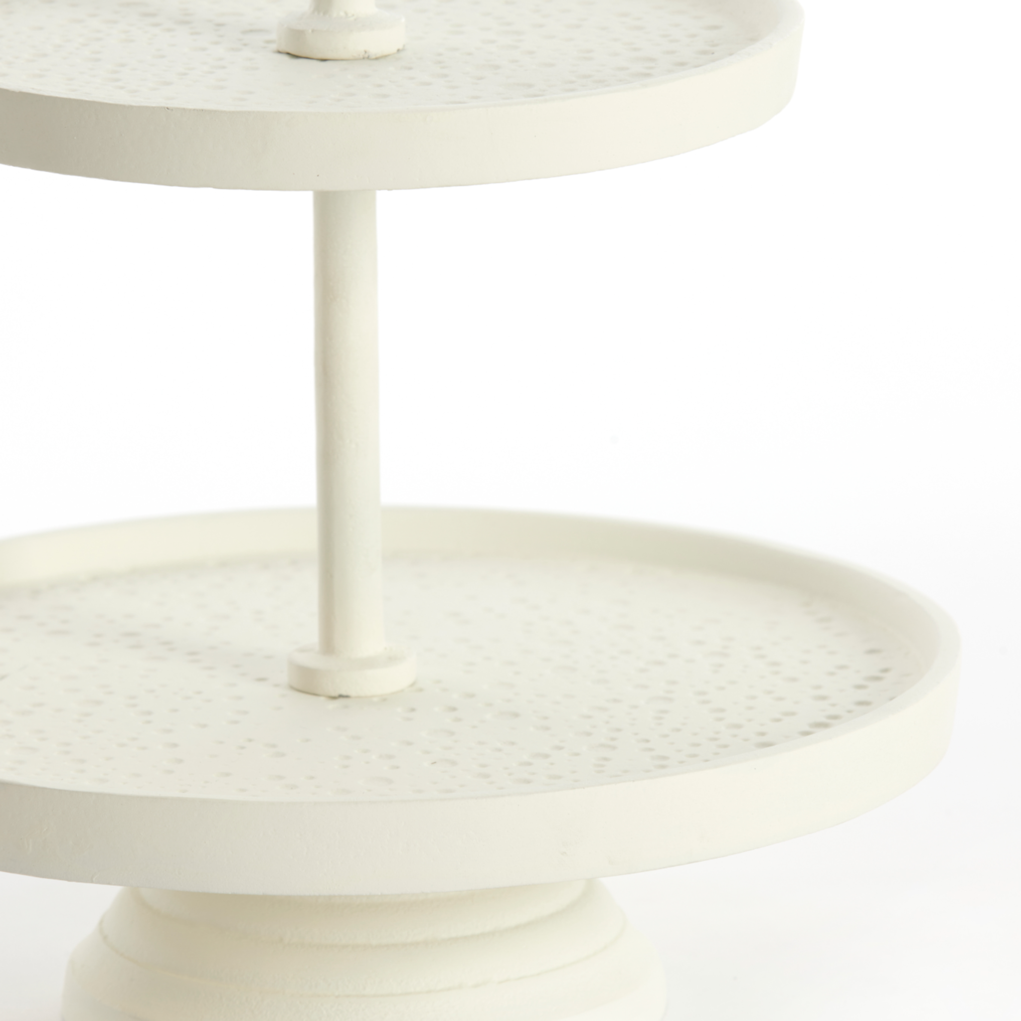 Detailansicht der Etagere LUTEK in Creme.