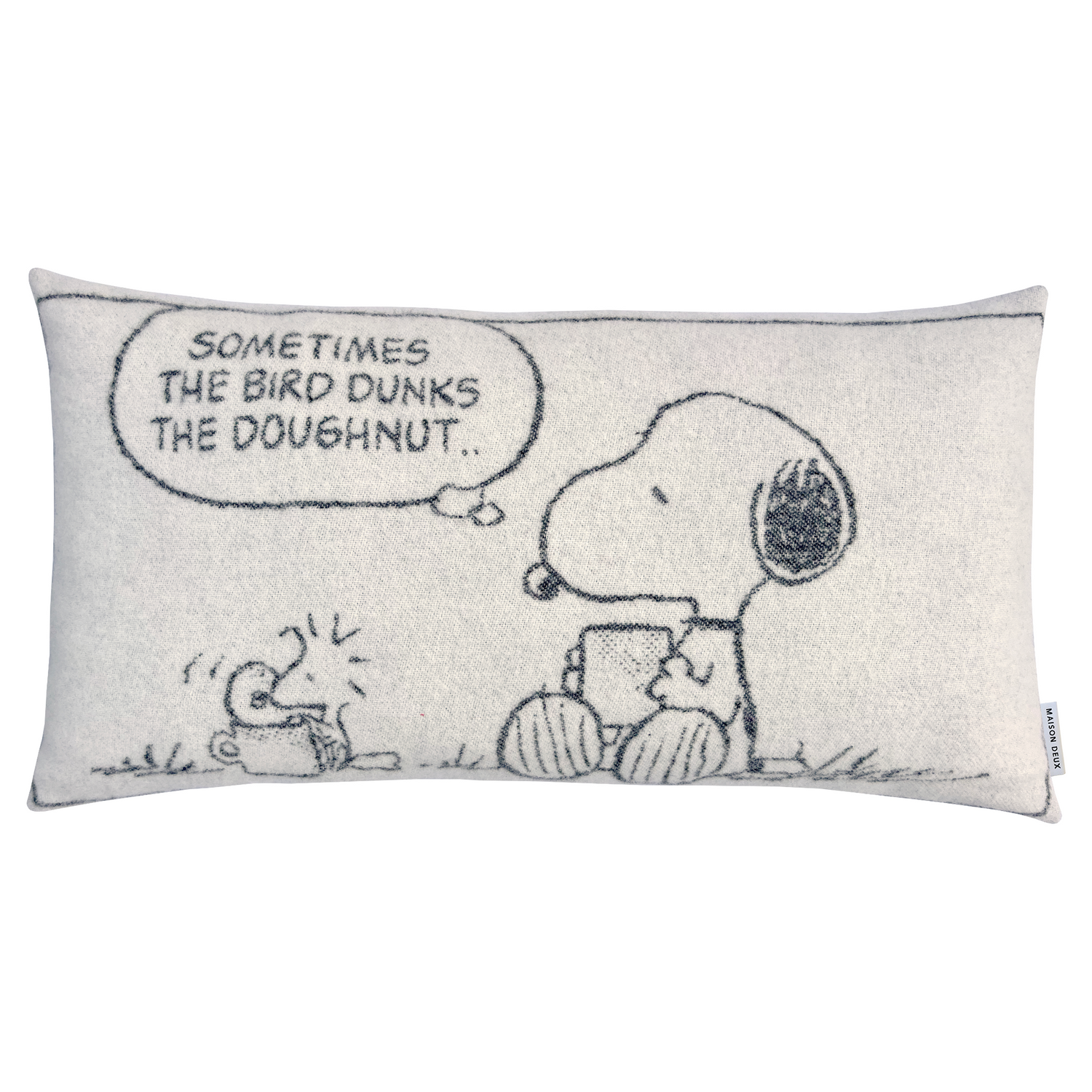 Maison Deux Peanuts Kissen XL mit Snoopy-Motiv.