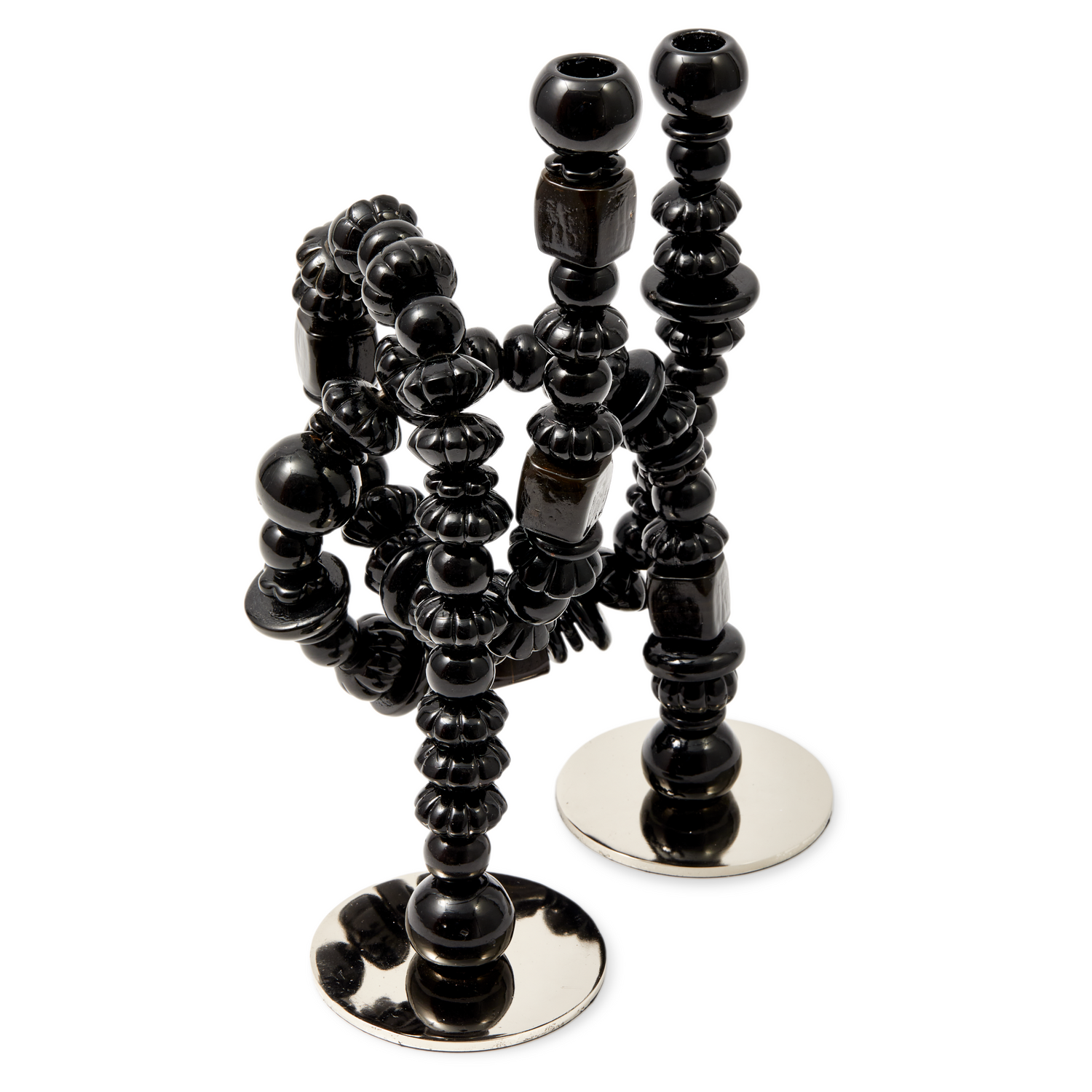 Pols Potten Beads-Kerzenhalter mit Glasperlen und Metallbasis