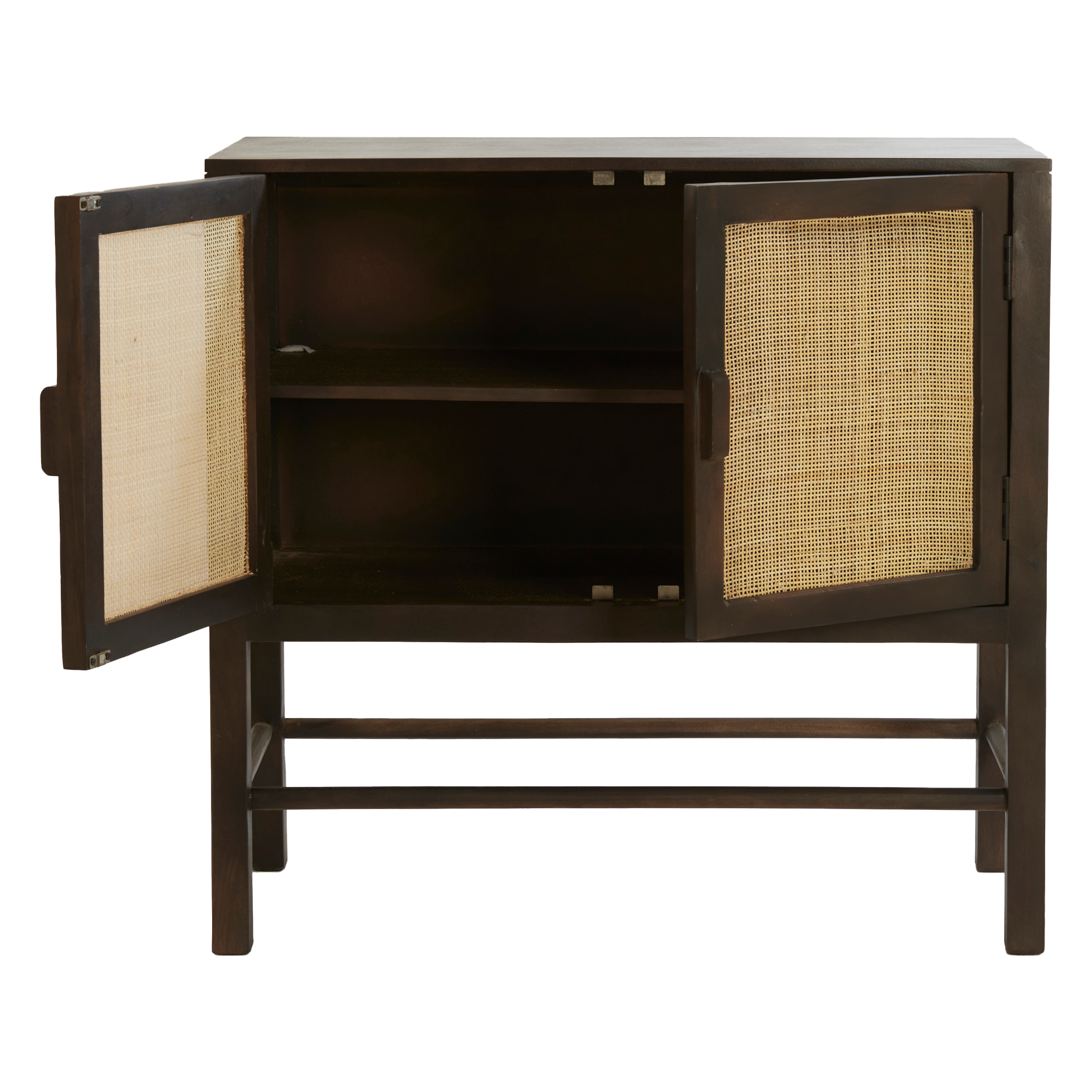 Light & Living Schrank aus Mango-Holz mit Rattan-Türen