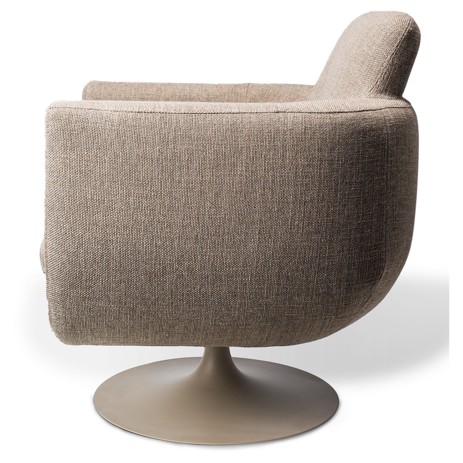 Beige gepolsterter Drehstuhl