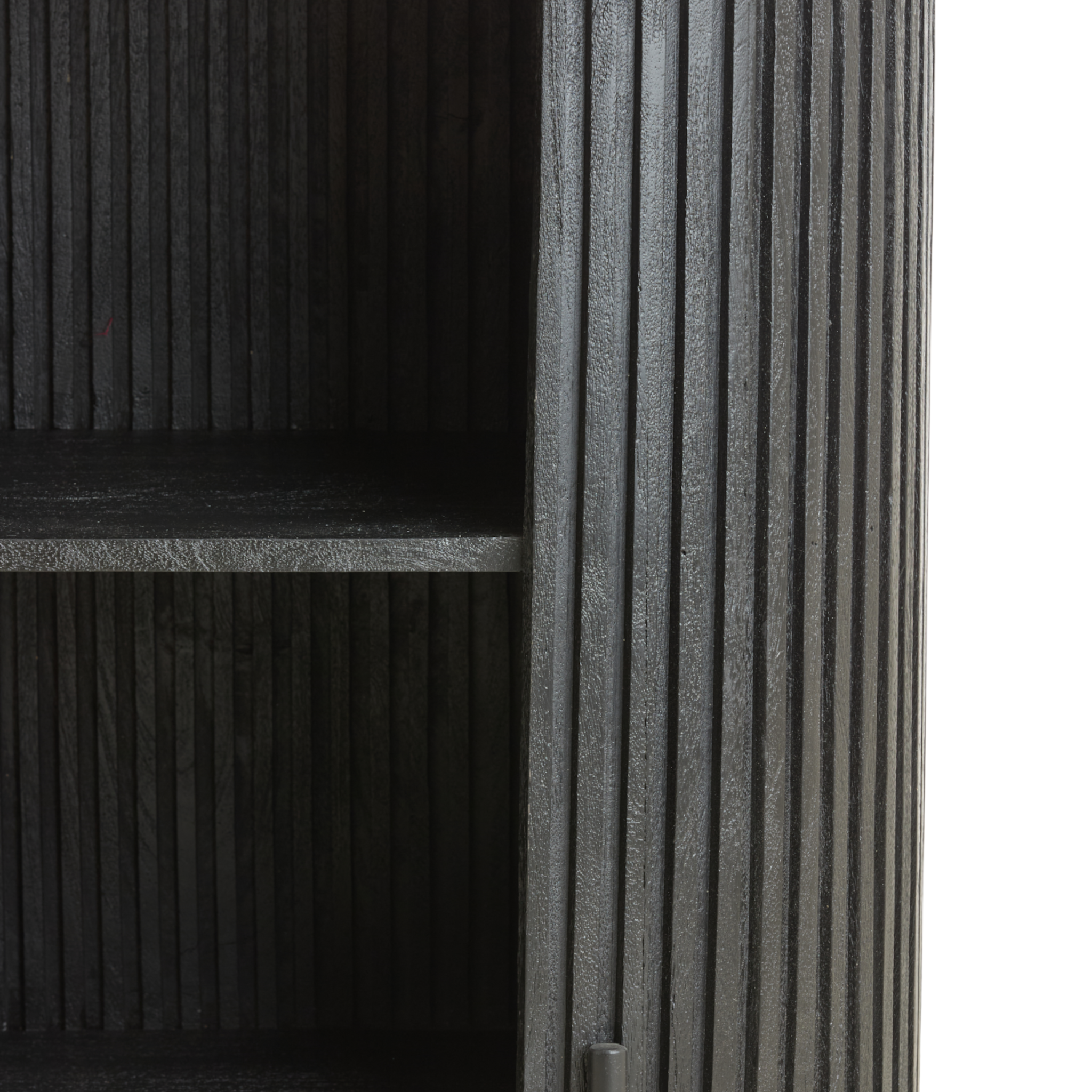 Kompakter Schrank DUMOSI in Schwarz, modernes Design.