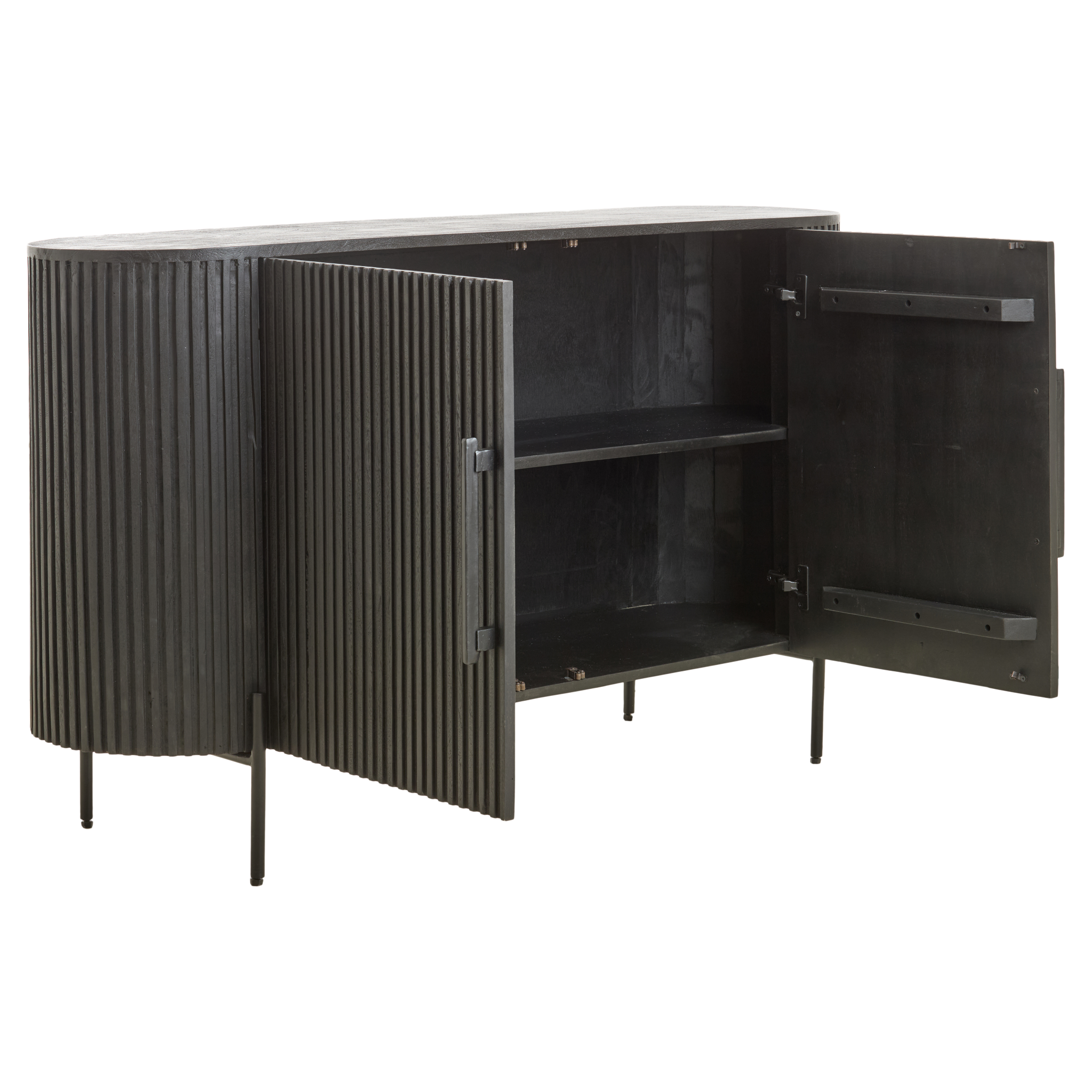Zeitloses DUMOSI Sideboard mit robusten Eisenfüßen.