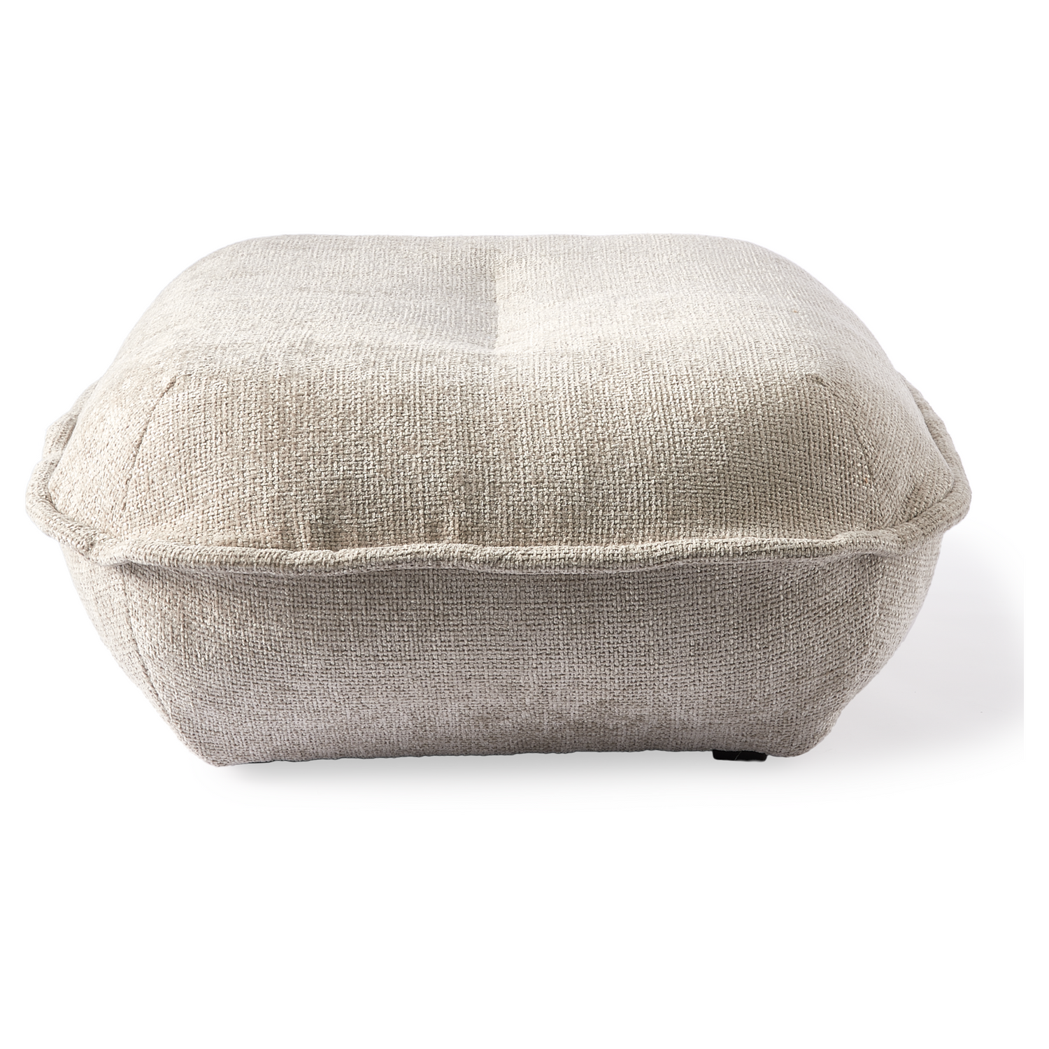 Cremefarbener Pols Potten Puff Pouf – Vorderansicht