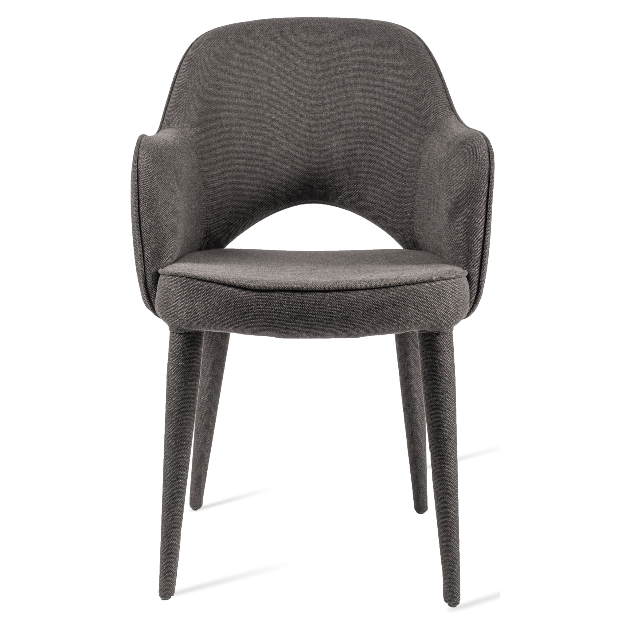 Vorderansicht des Light & Living Cosy Chairs in Hellgrau