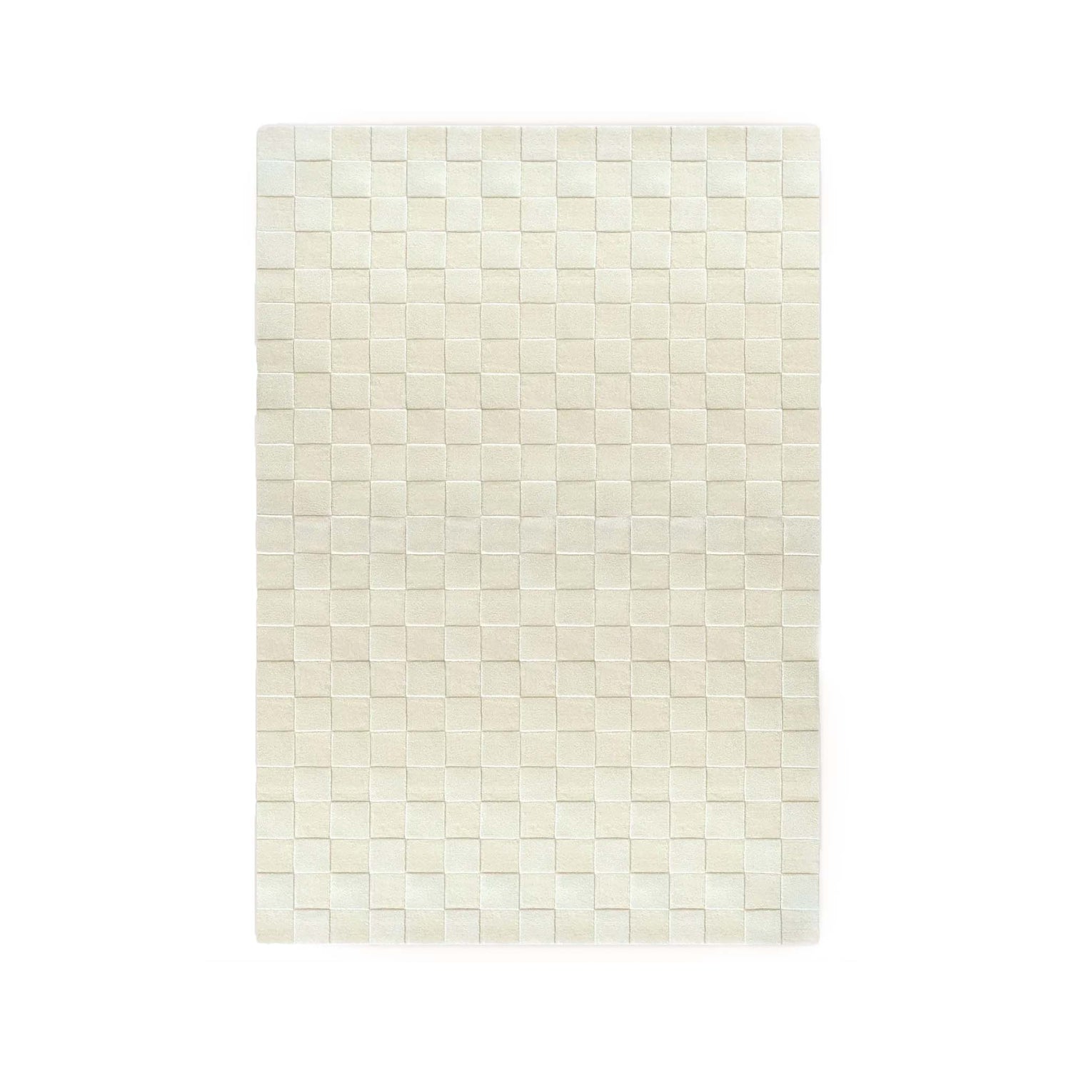 Teppich von Maison Deux in weißer Schachbrettoptik