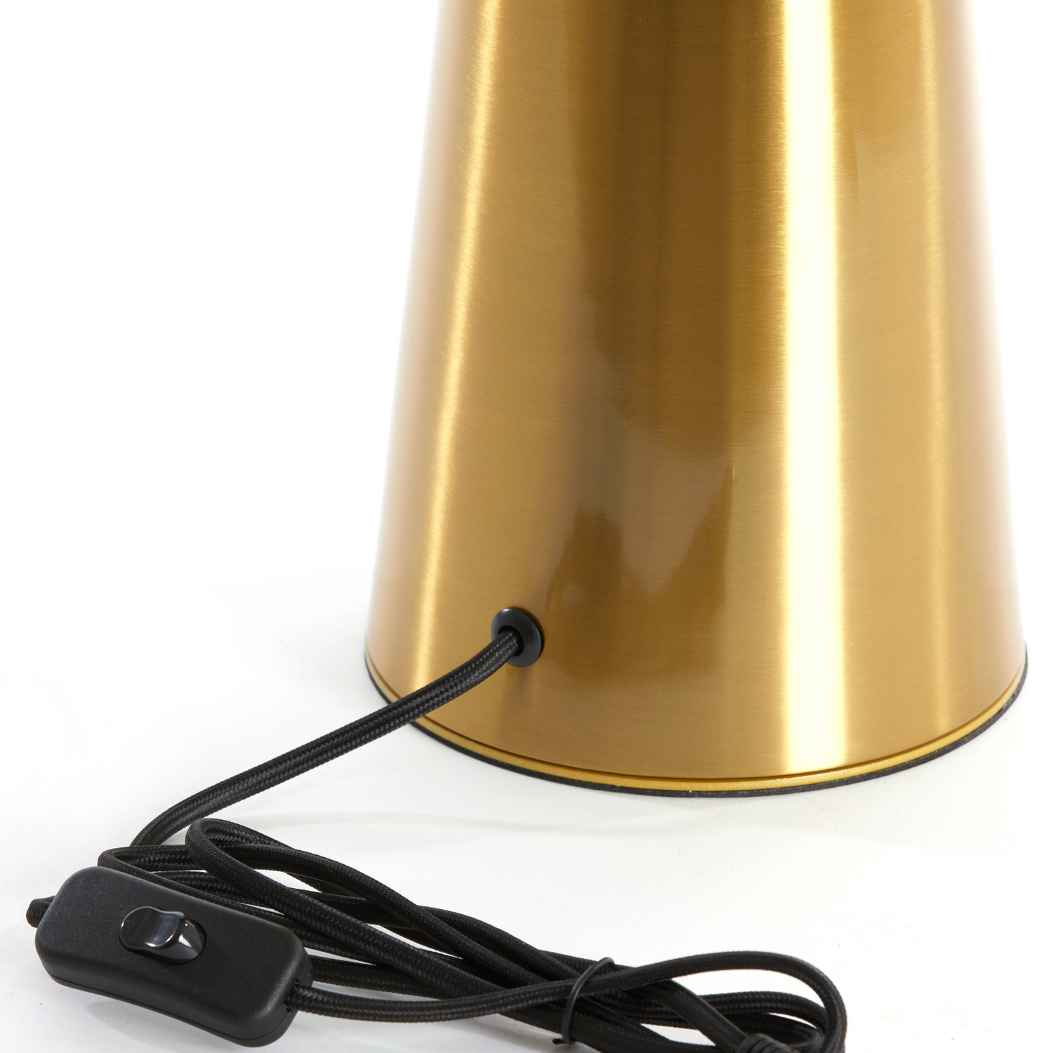 FUNGO Leuchte mit grünem Glas und goldenem Fuß