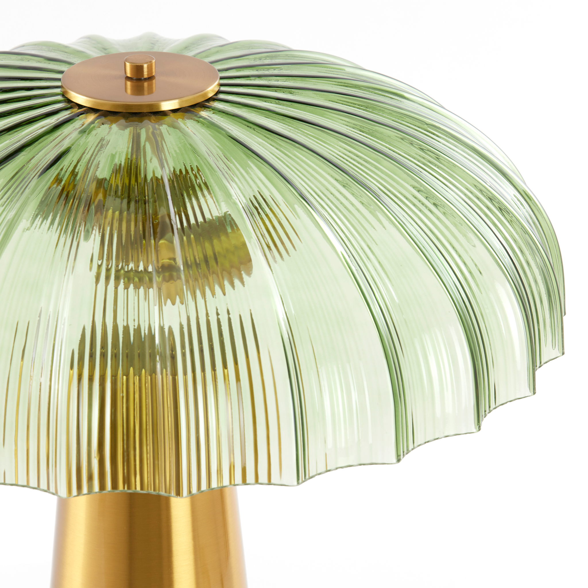 Grüne Tischlampe FUNGO, ideal für stimmungsvolle Beleuchtung.