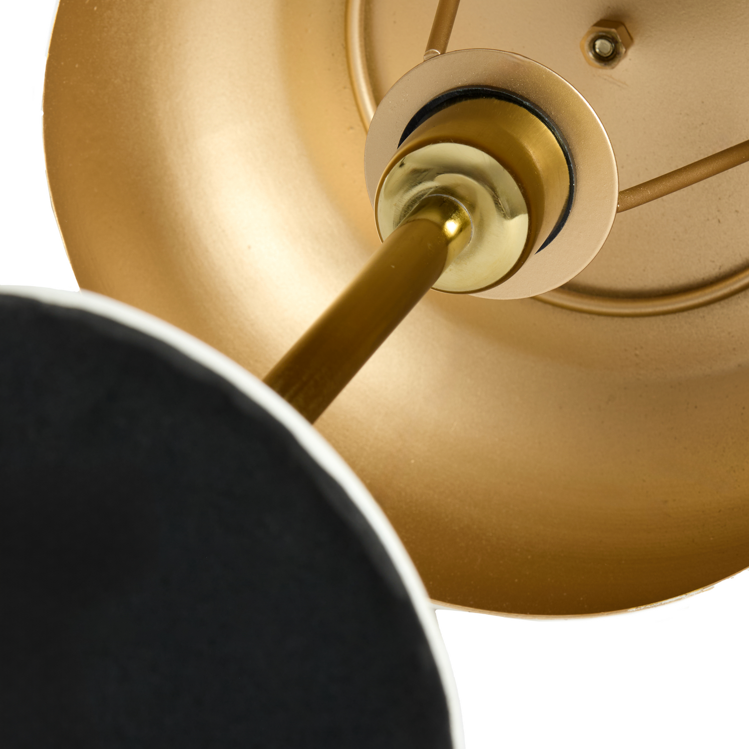 Tischlampe „SURIN“ in glänzendem smaragdgrün mit goldenen Akzenten.