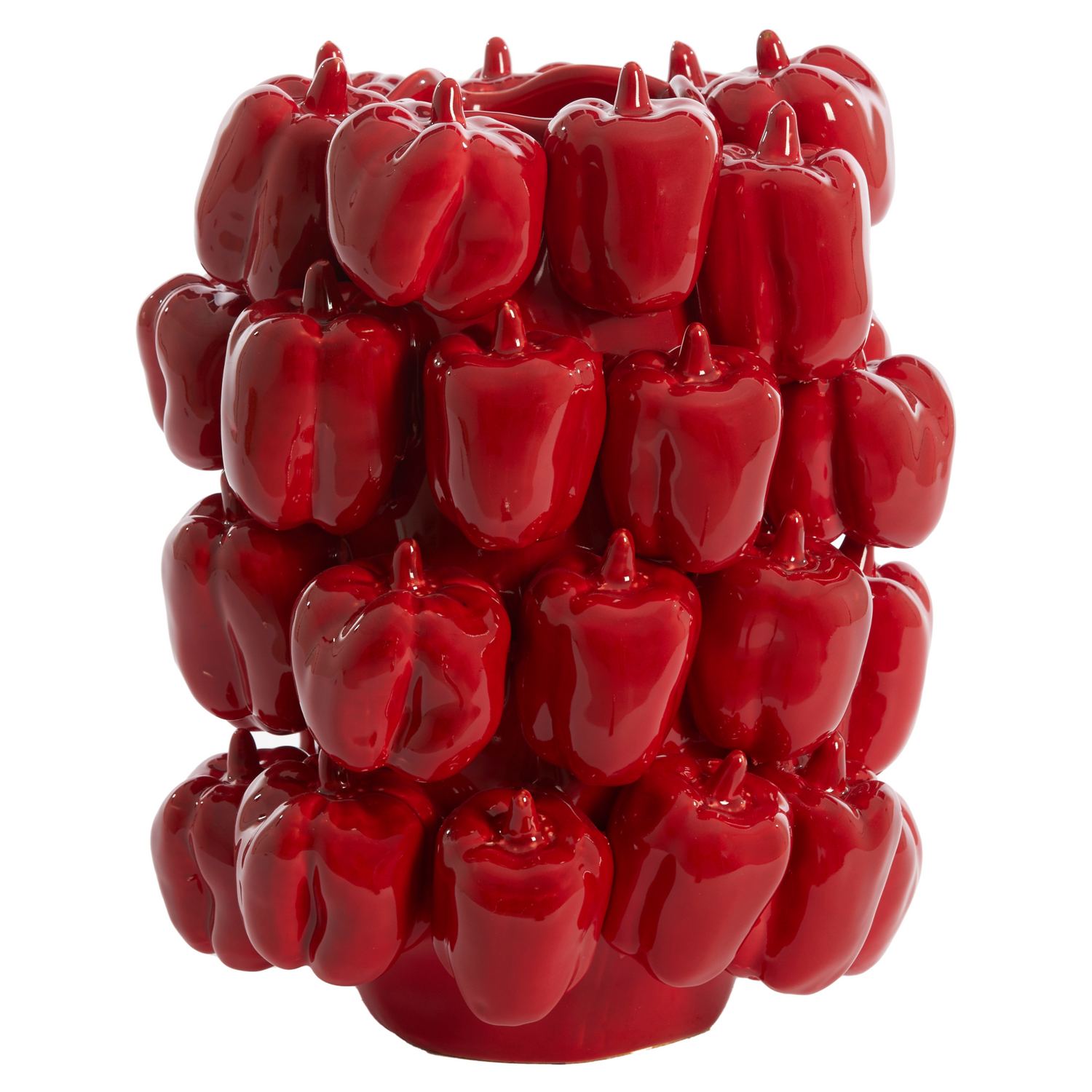 Gesamtansicht der roten BELLPPEPER Vase von Light & Living