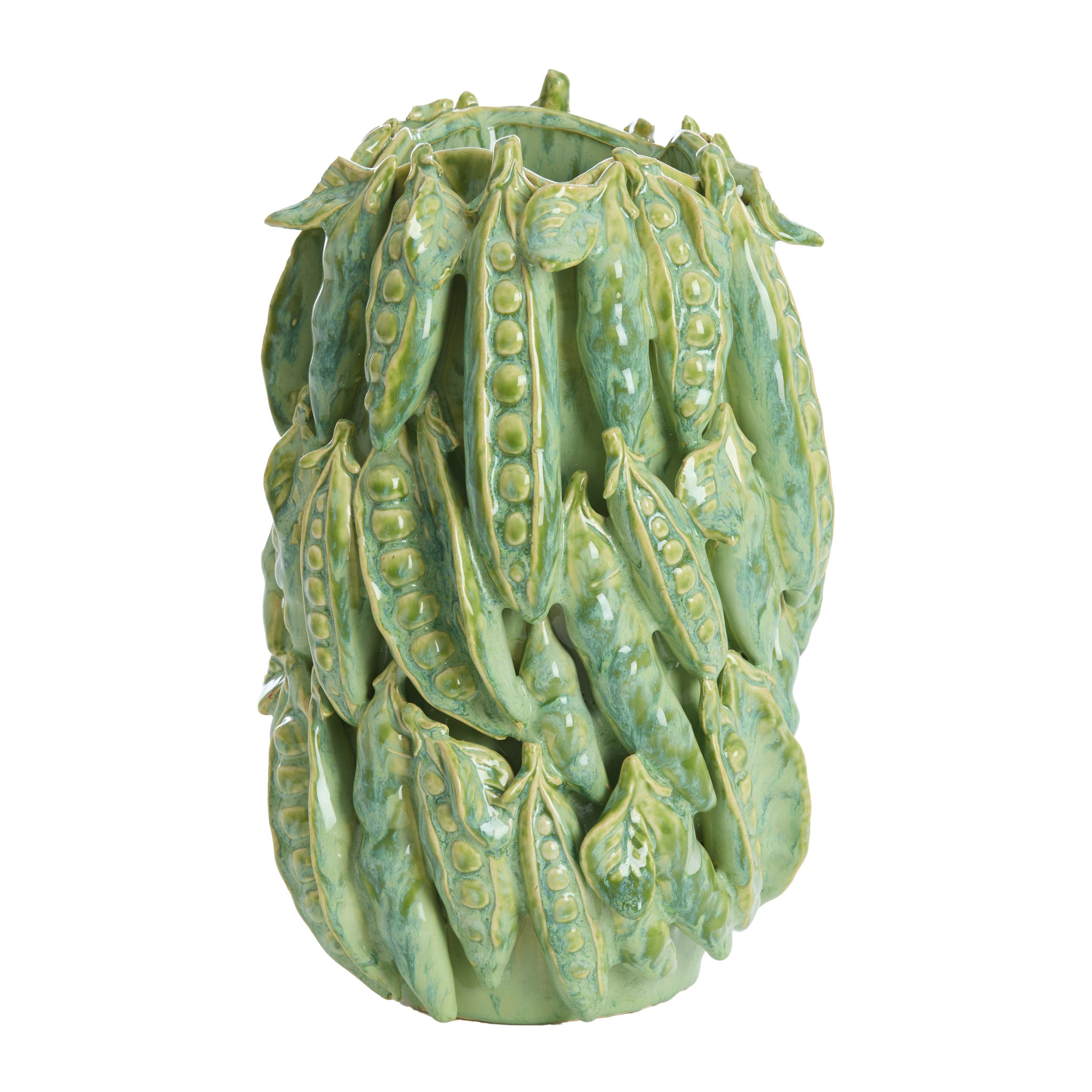FABA Keramikvase in Minzgrün von Light & Living – Vorderansicht.