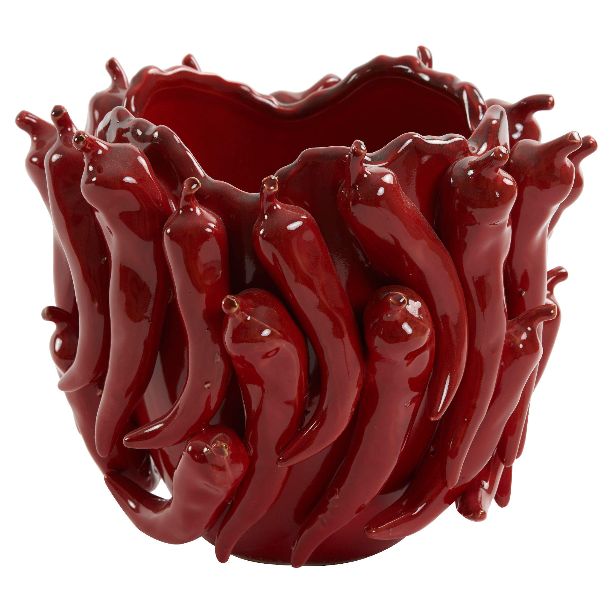 Rote PEPPER Keramikvase von Light & Living