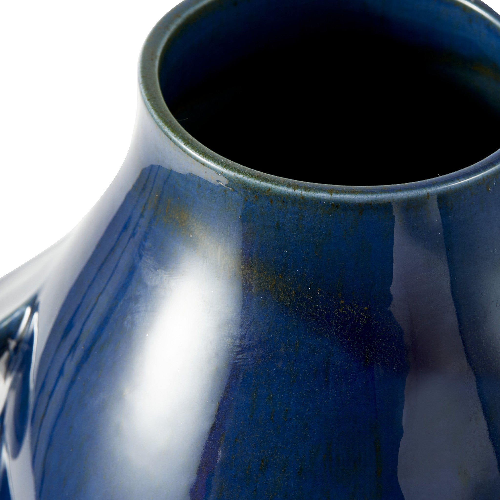 Blaue Pols Potten Vase mit glänzendem Finish