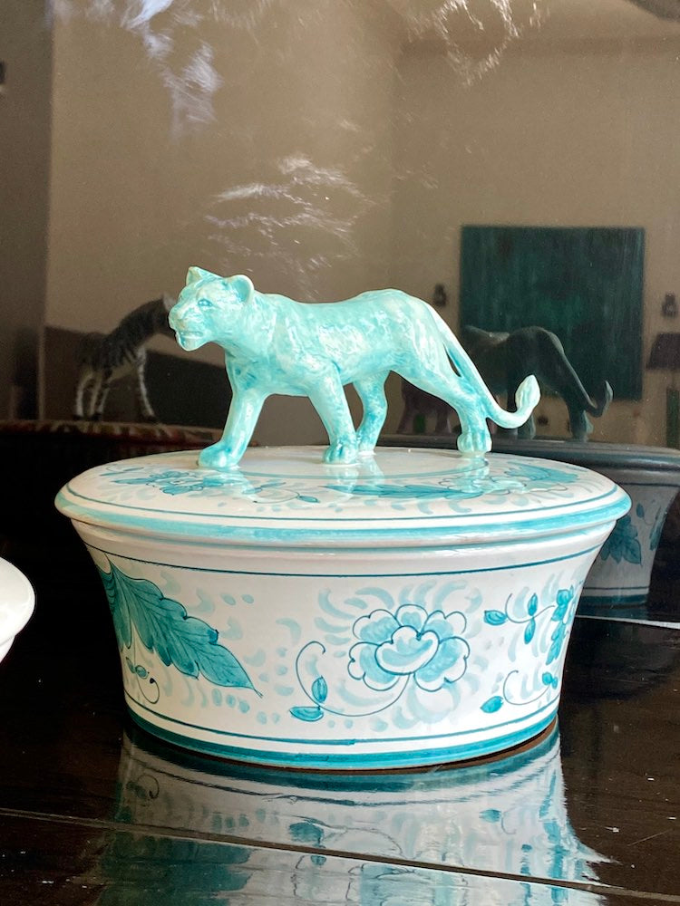 Keramikdose mit Deckel &