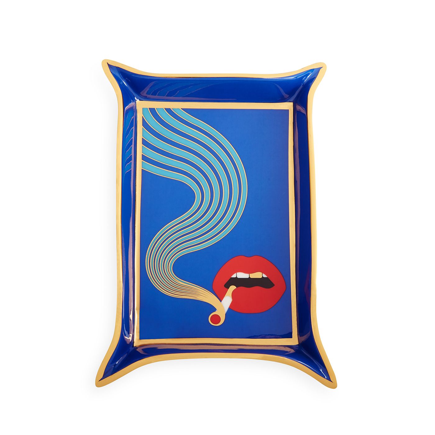 aufbewahrung blau Aufbewahrungsschale FULL DOSE blau/gold von Jonathan Adler