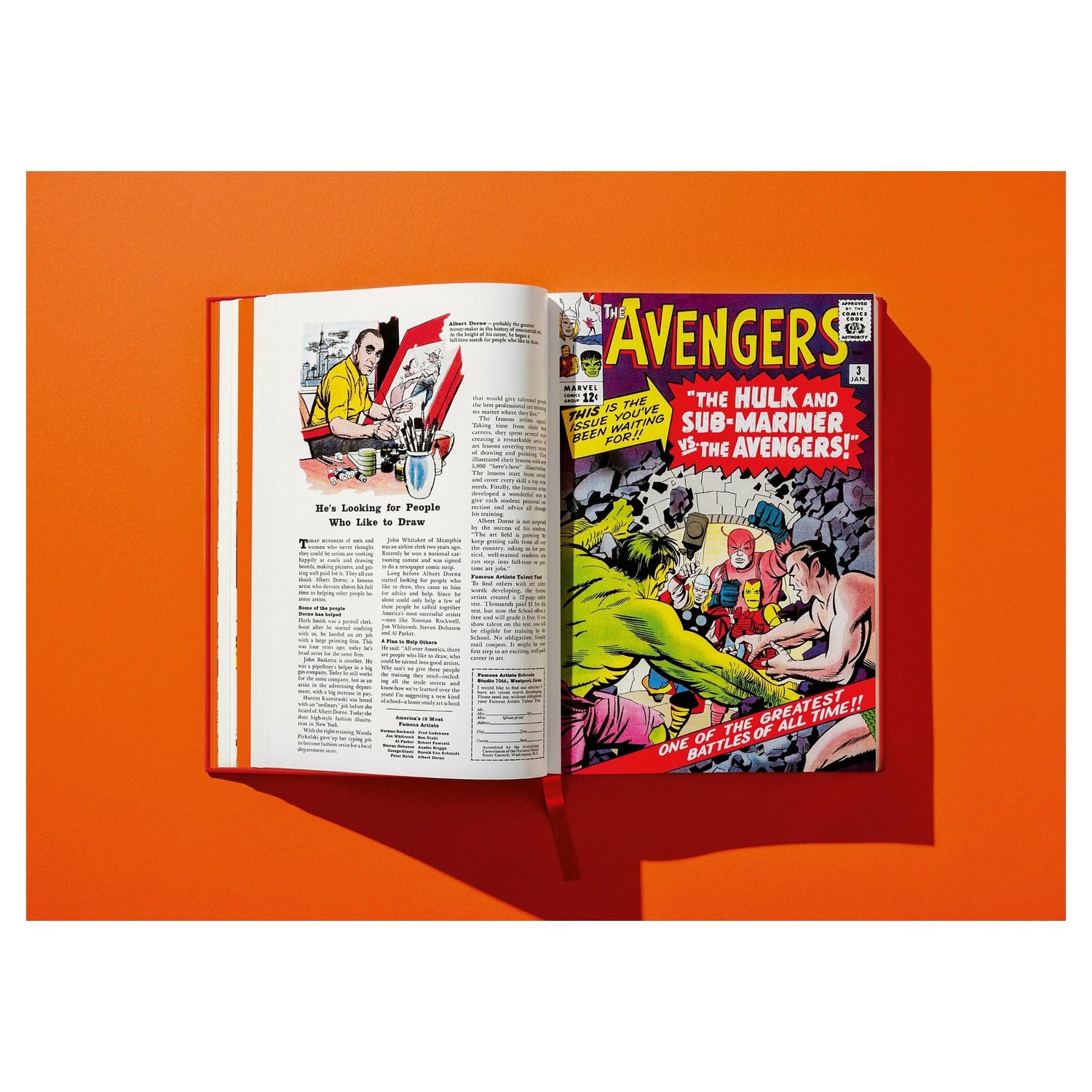 Hommage an die Ursprünge der Avengers im Buchdesign