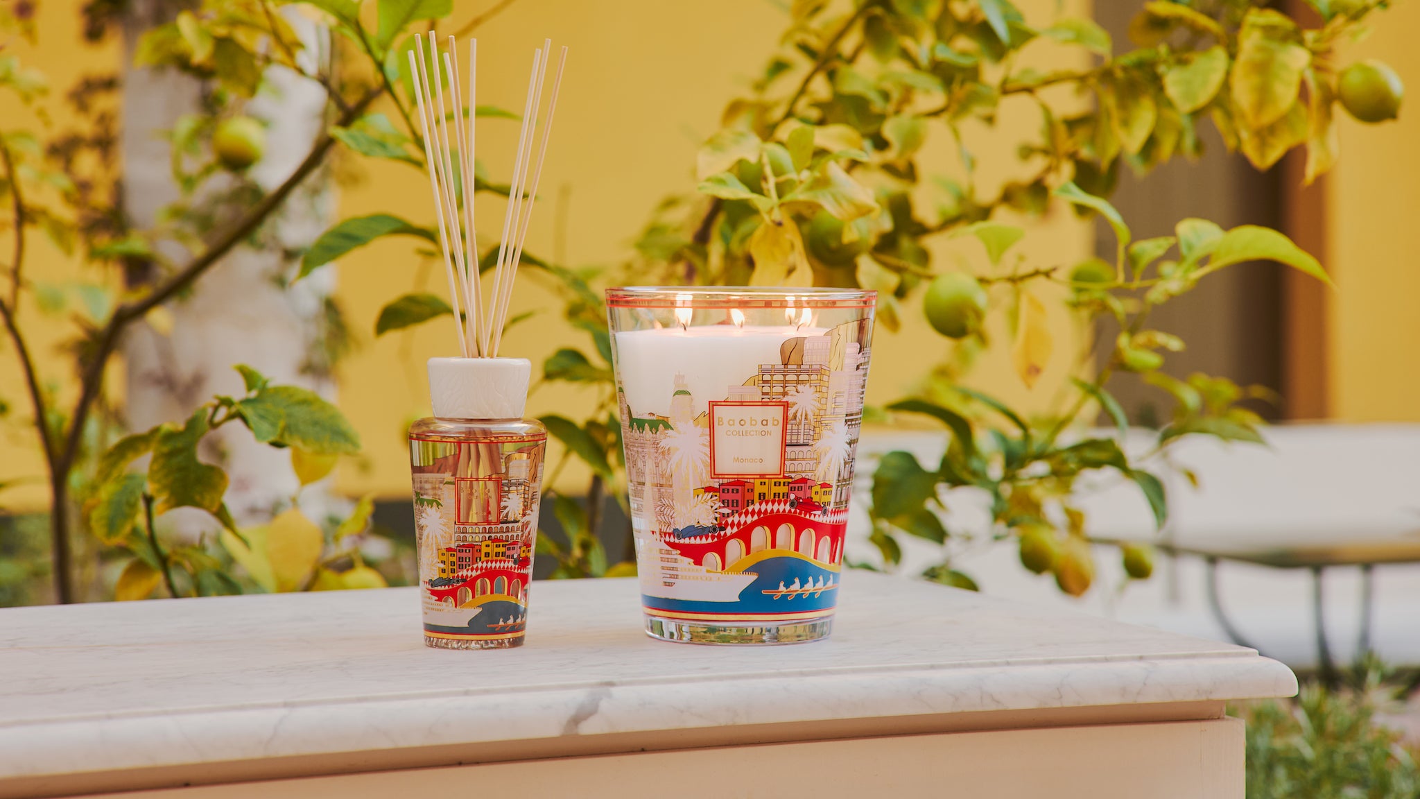 Gartenmotiv von Baobab Collection -Duftkerze und Diffuser Monaco