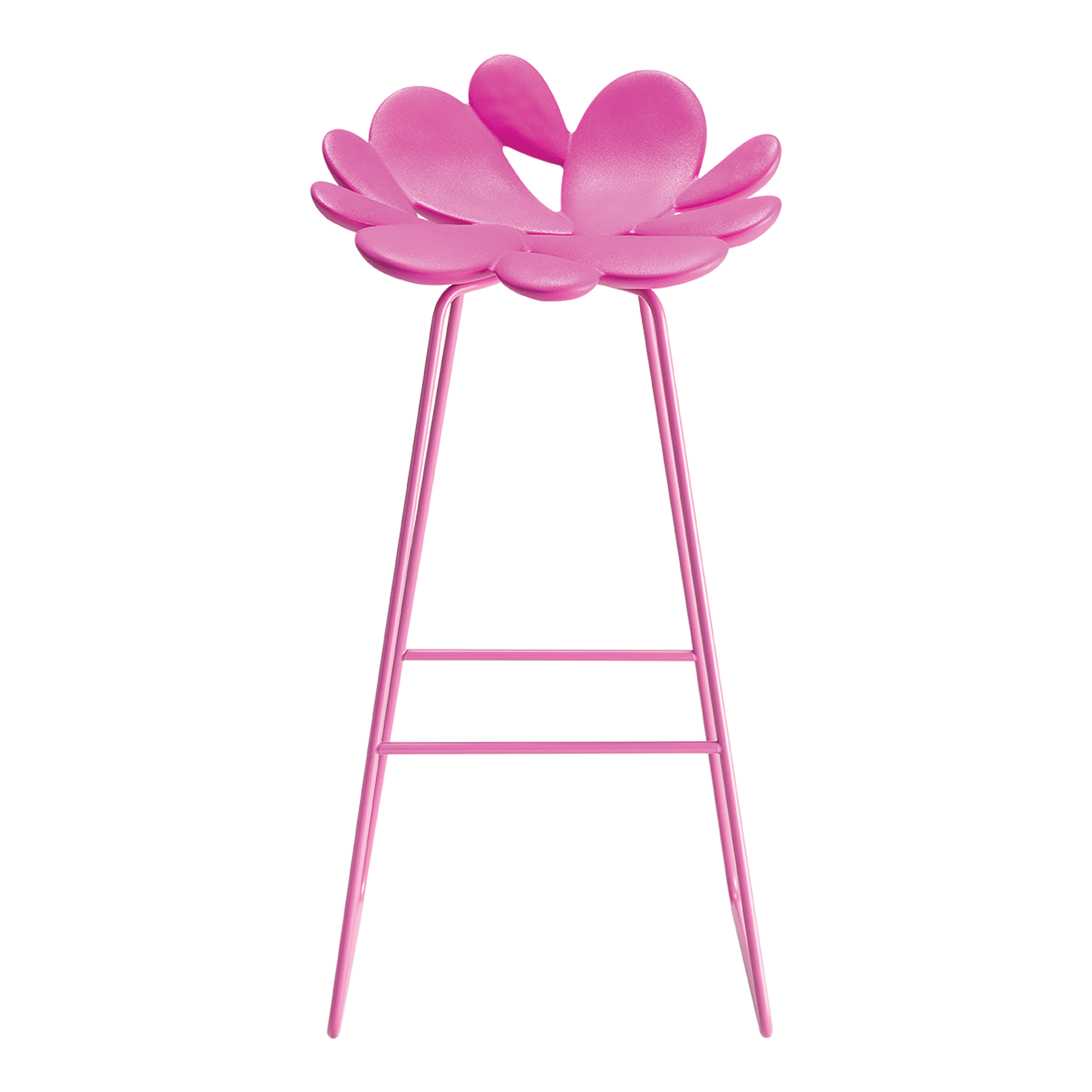 FILICUDI Hocker in Fuchsia mit kaktusförmiger Sitzschale