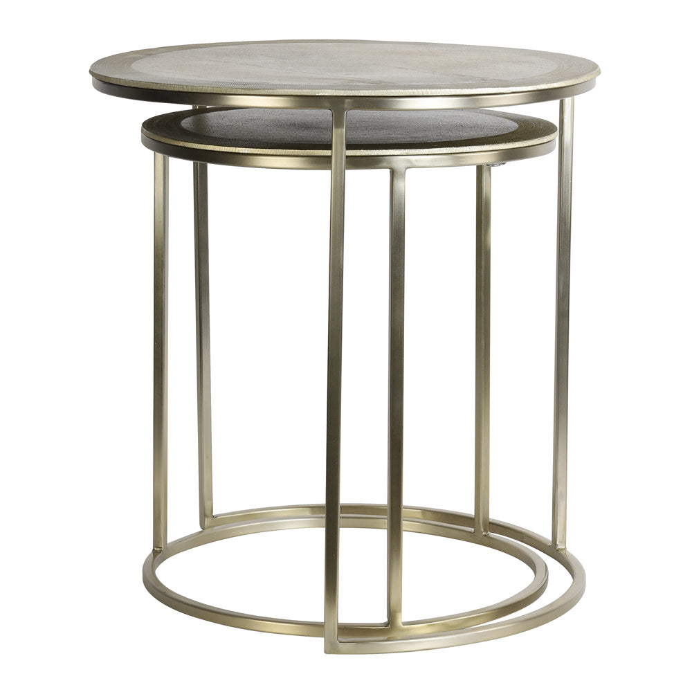 Beistelltisch 2er-Set TALCA platzsparend zusammenschieben