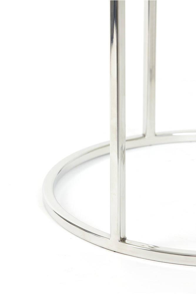 Beistelltisch DUARTE Glas Nickel von Light and Living