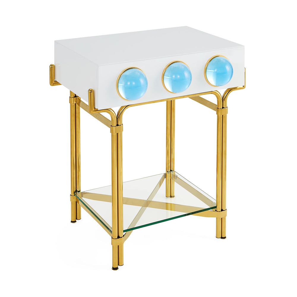 Beistelltisch GLOBO gold, weiß von Jonathan Adler