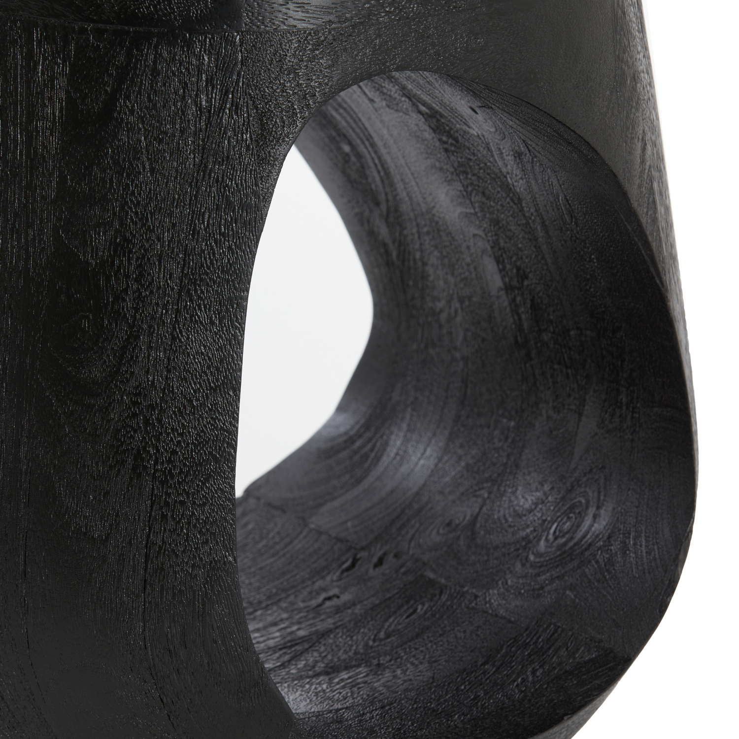 Schwarzer Holztisch PARALIA, modern und minimalistisch.