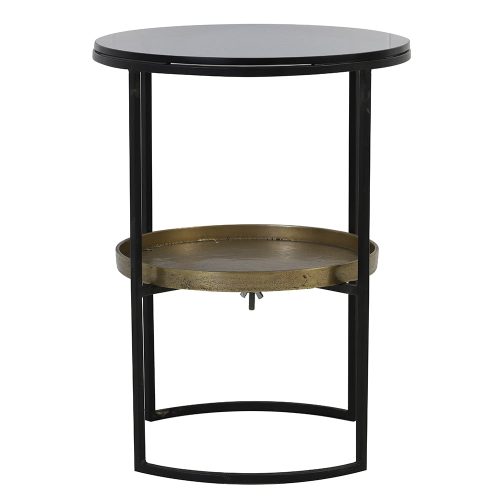 Beistelltisch ROWDY in schwarz und antik Bronze von Light & Living