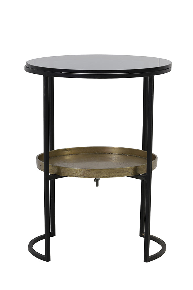 Beistelltisch ROWDY in schwarz und antik Bronze von Light & Living