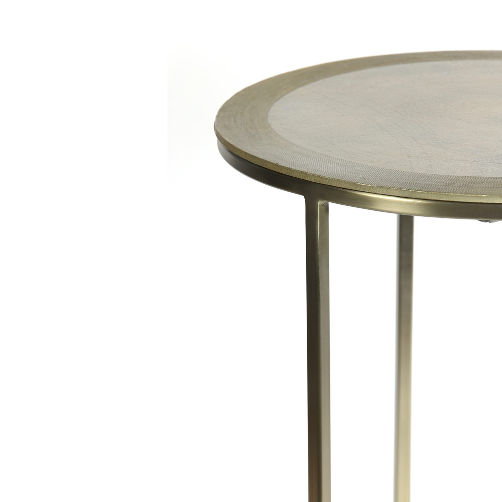 Beistelltisch-Set TALCA Detail Tischplatte gold