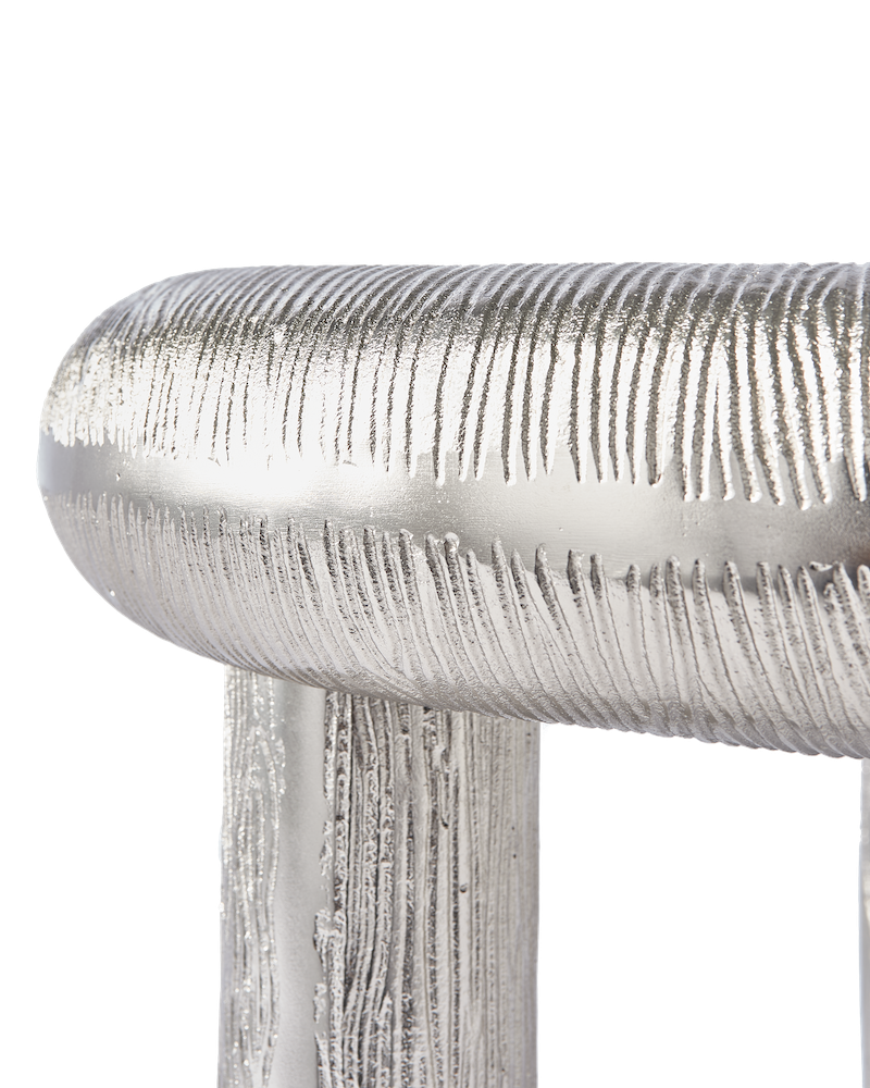 Thick Disk Side Table in silber