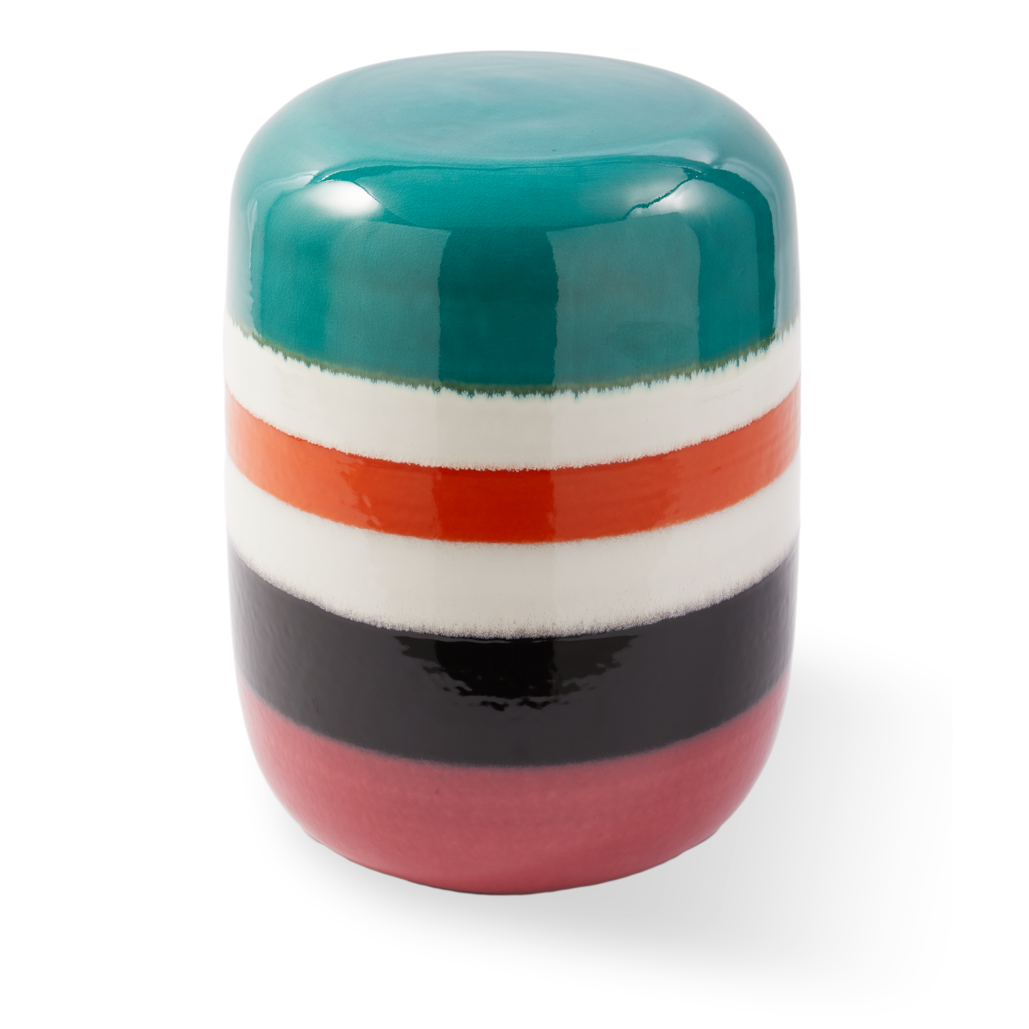 Beistelltisch STRIPED PILL mehrfarbig aus Keramik von Pols Potten