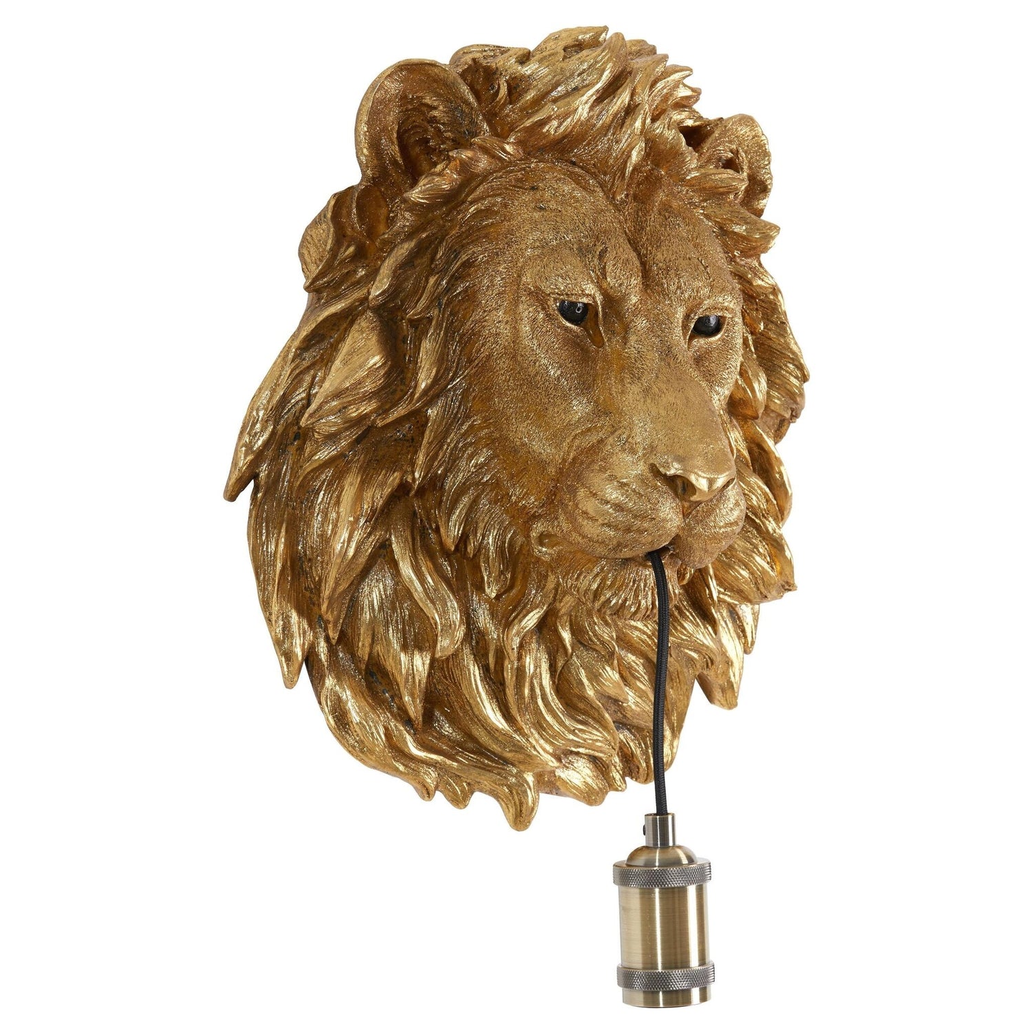Wandleuchte LION antik bronze 33,5x19x40,5 cm im Wohnzimmer