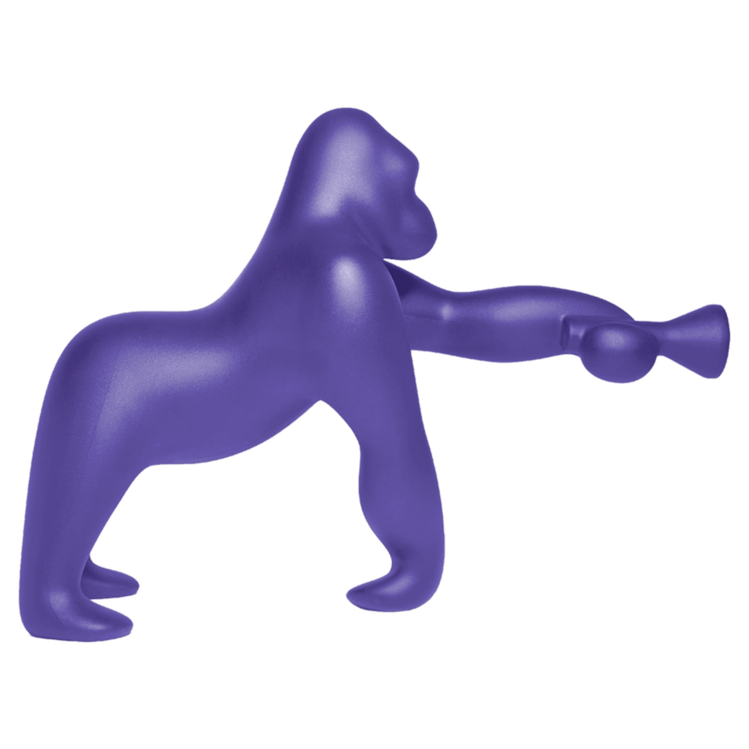 Violetter KONG von Qeeboo aus Kunststoff mit verstellbarem Lichtarm