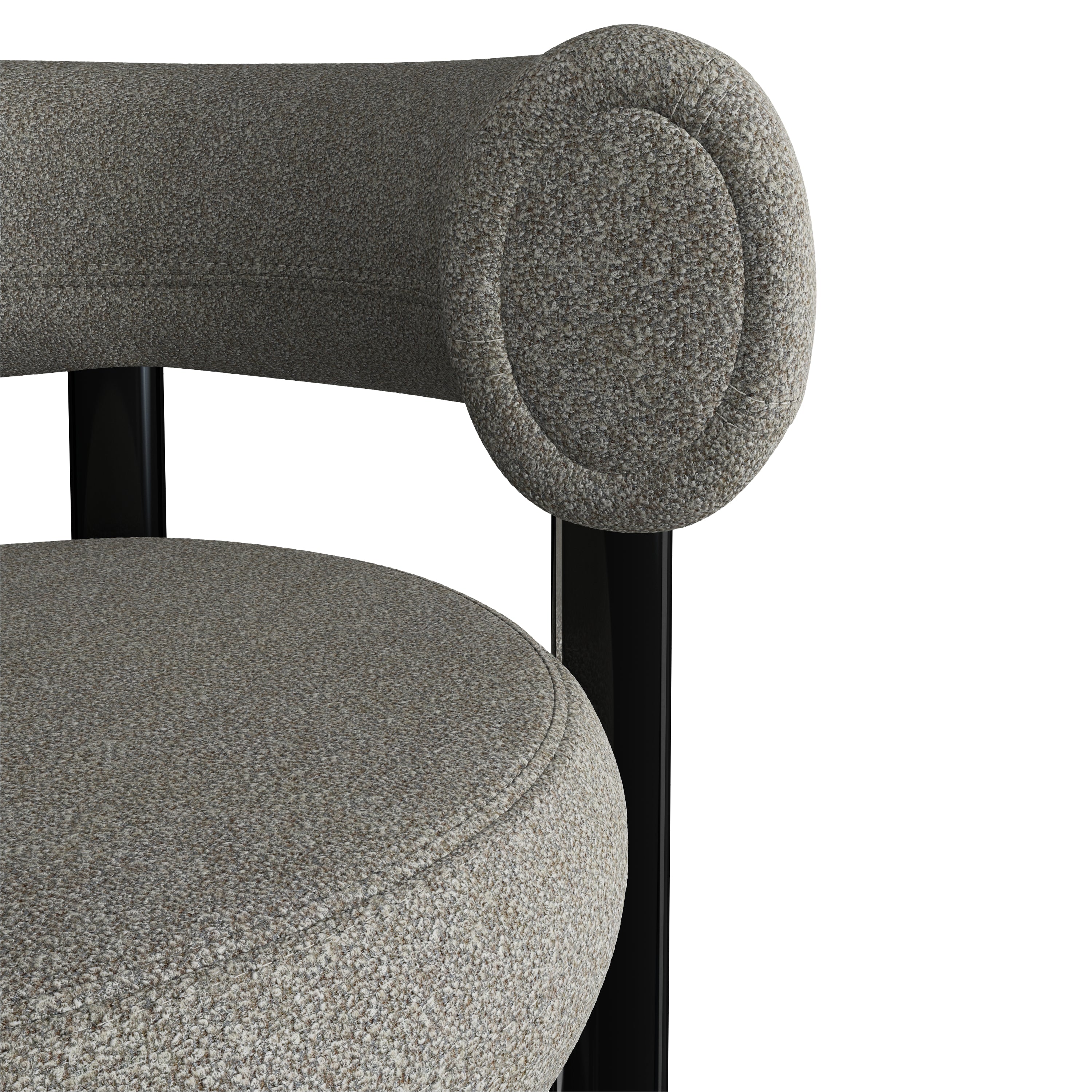 Fat 75cm Bar Stool – Bouclé Alpine Clay