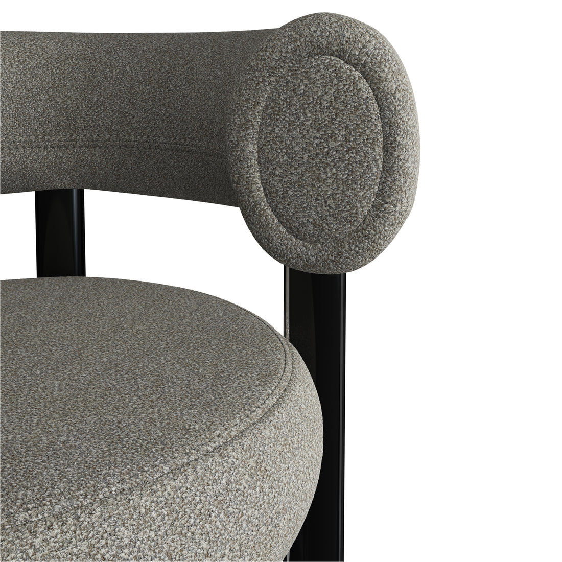 Fat 75cm Bar Stool – Bouclé Alpine Clay